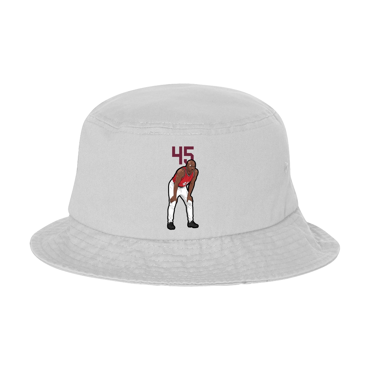 Bucket Cap — Number Top in White