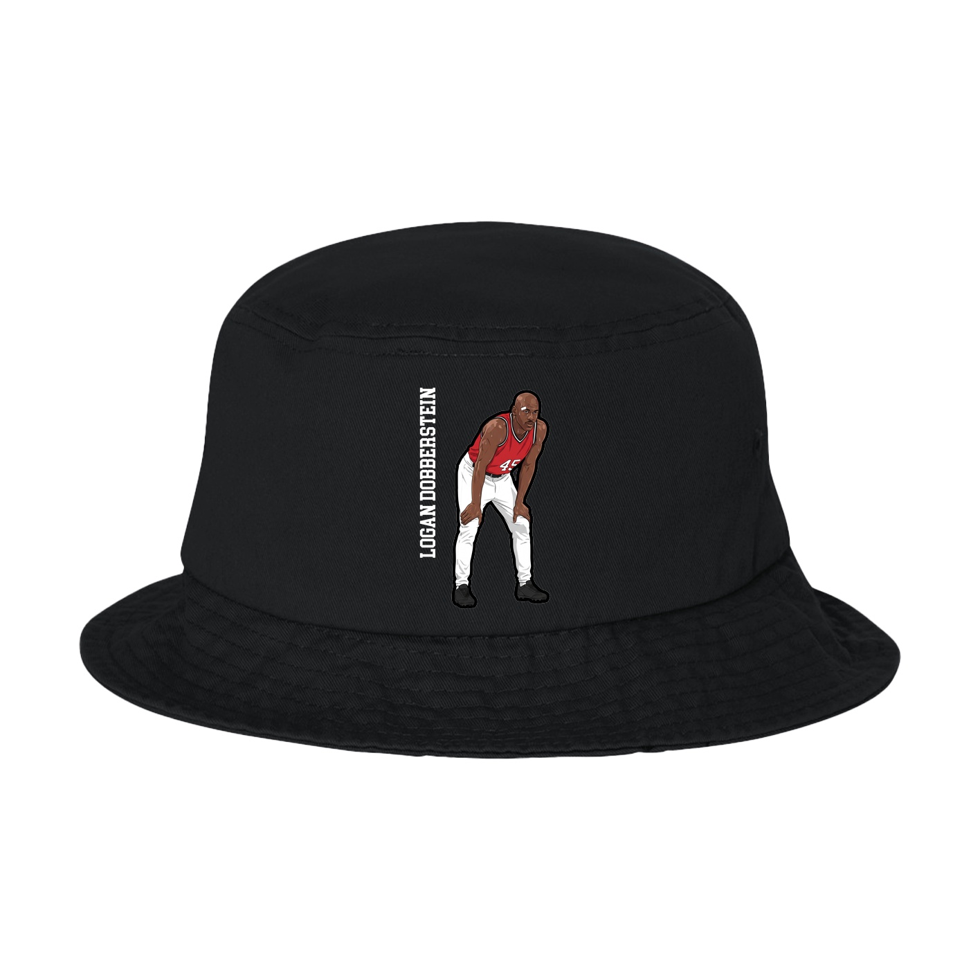 Bucket Cap — Name Vertical in Black