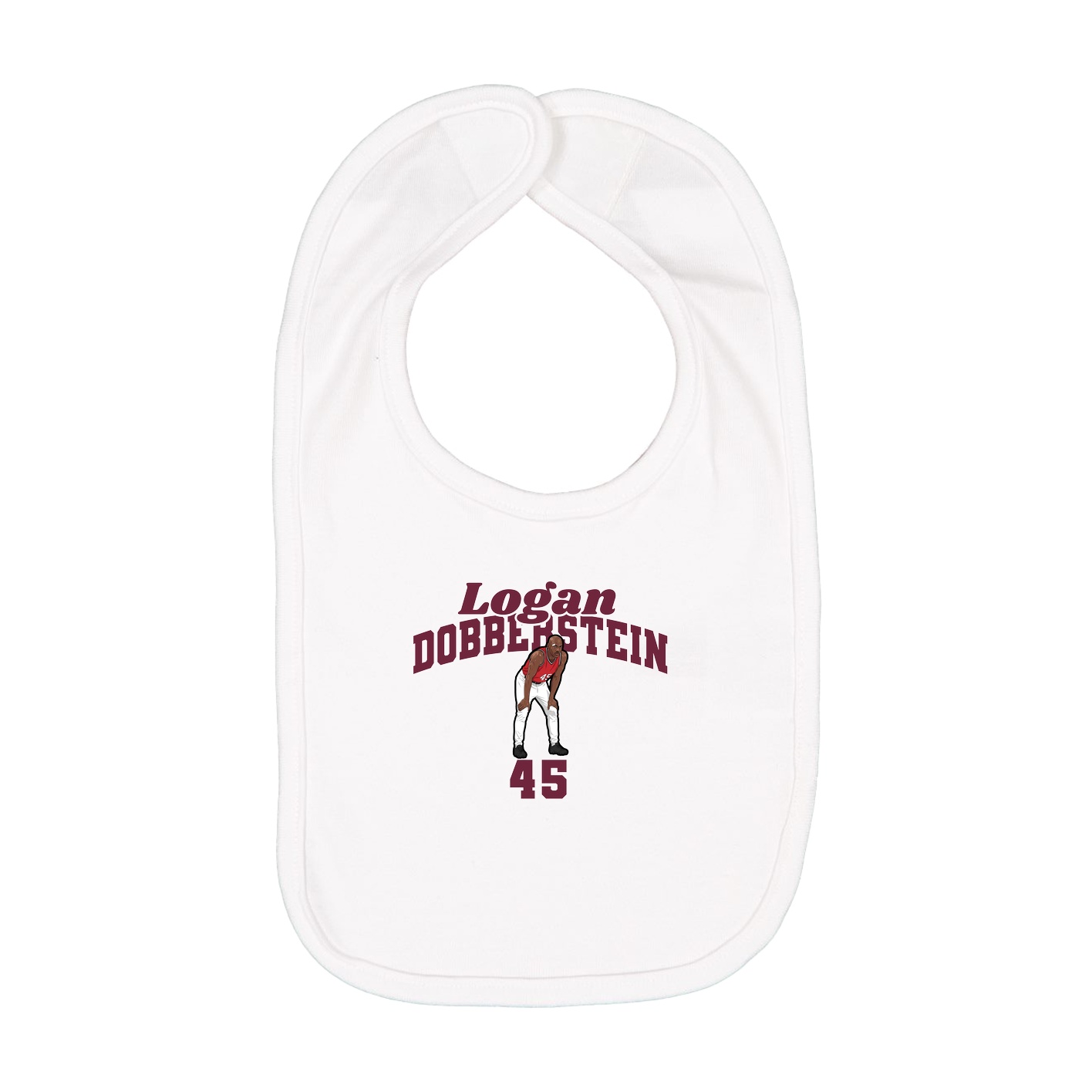 Infant Bib — Signature Arch in White