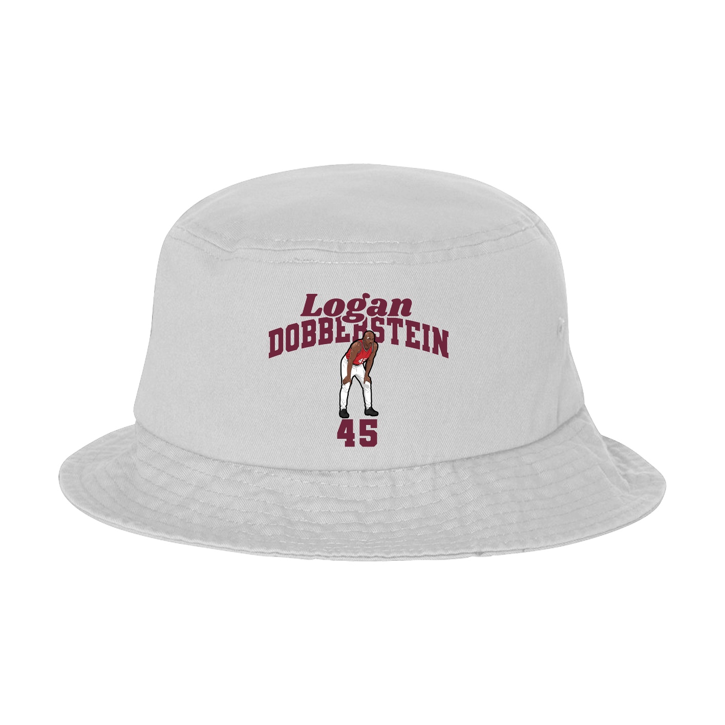 Bucket Cap — Signature Arch in White