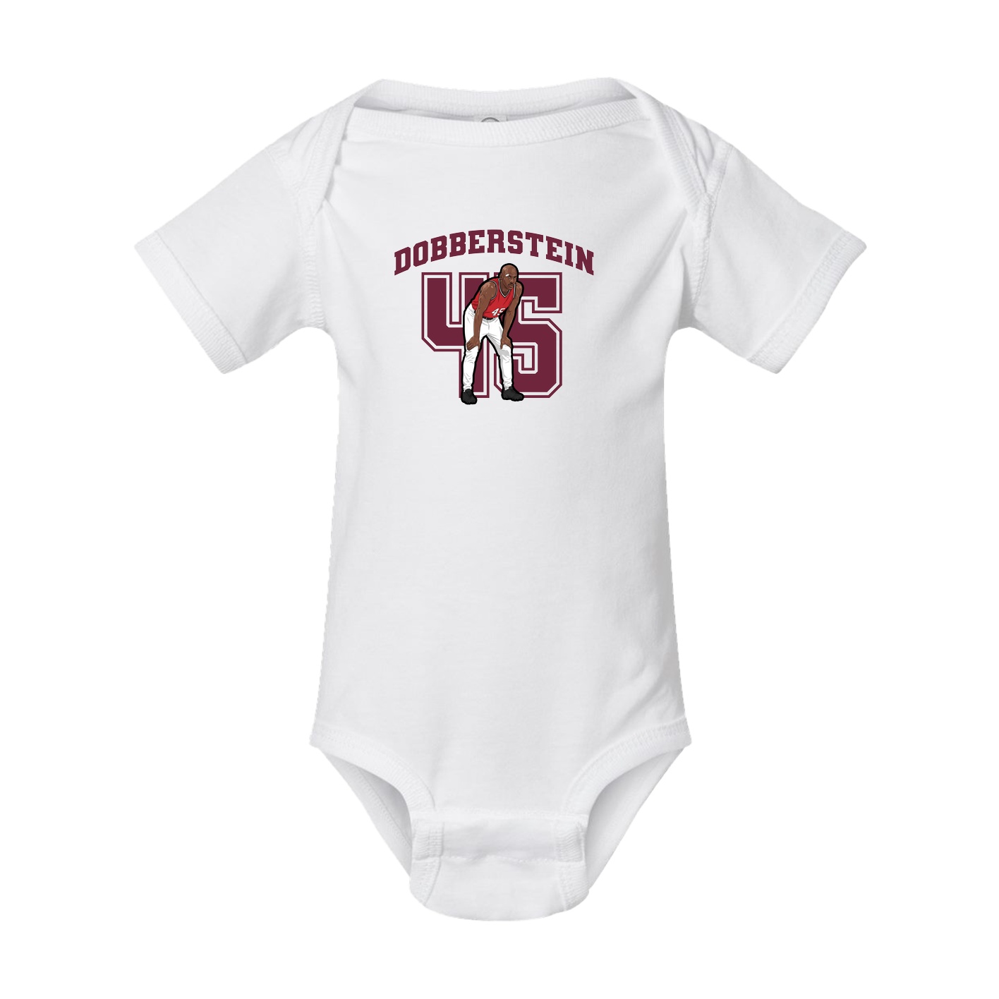 Baby Onesie — Number in White