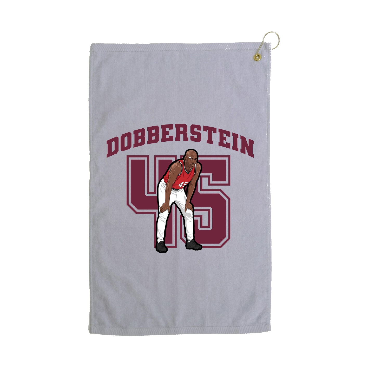 Golf Towel — Number in Grey