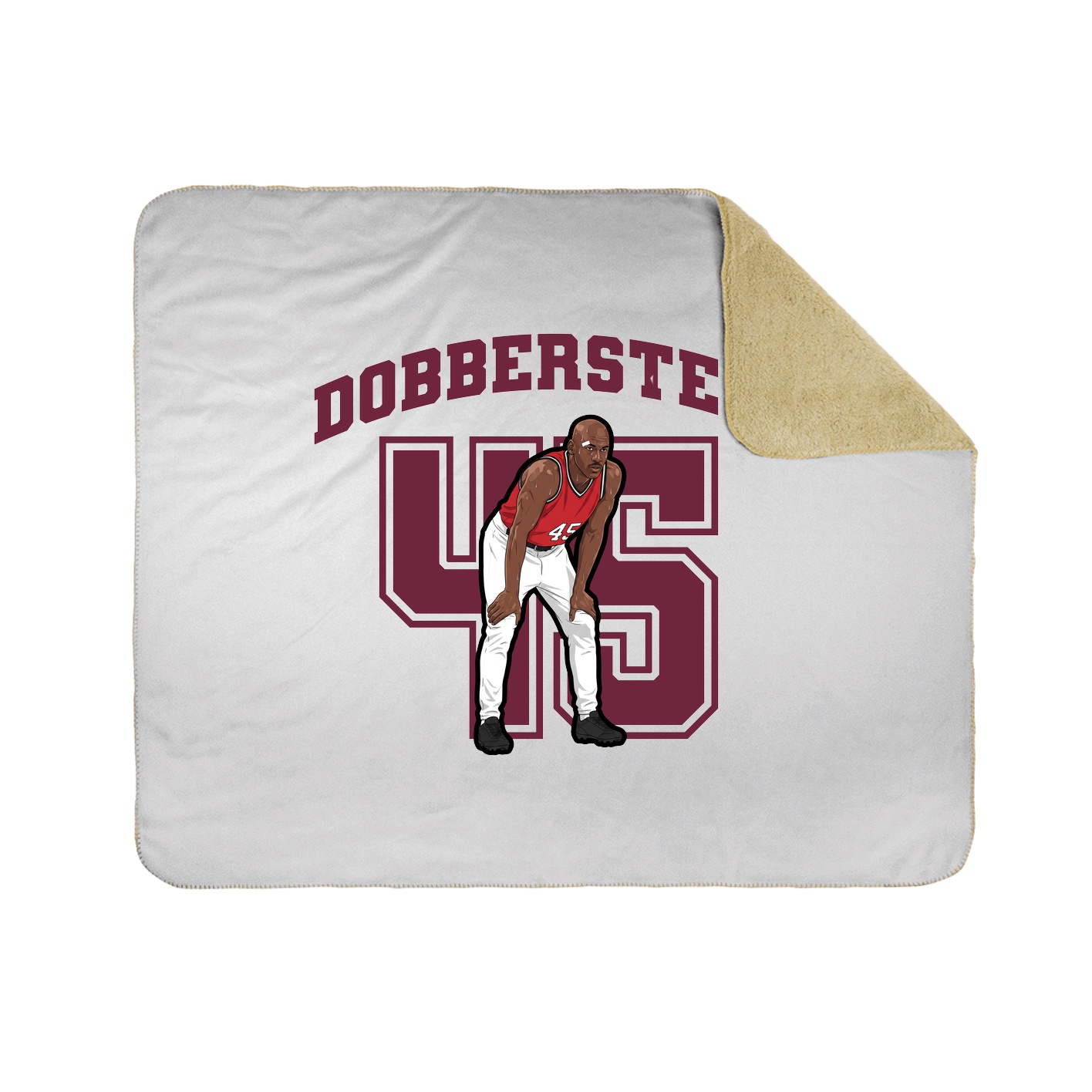 Throw Blanket — Number in White