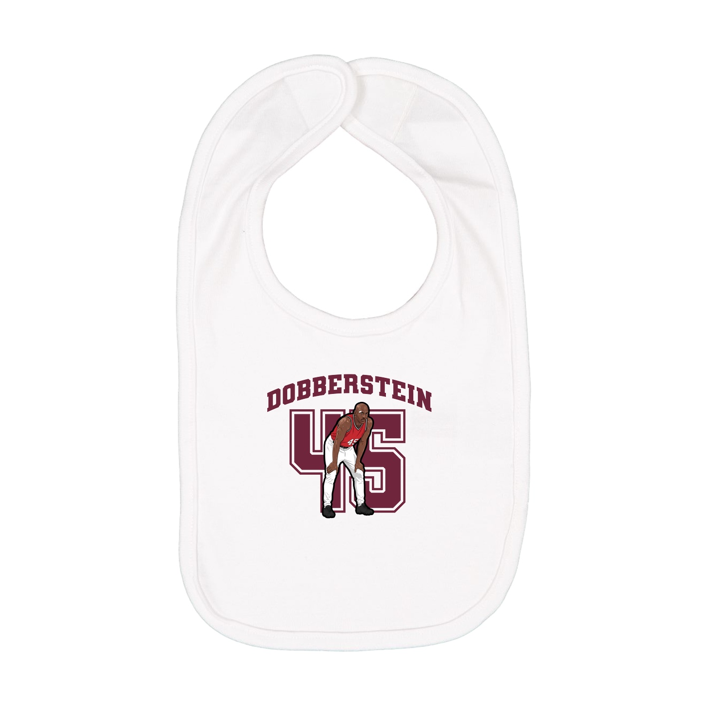 Infant Bib — Number in White