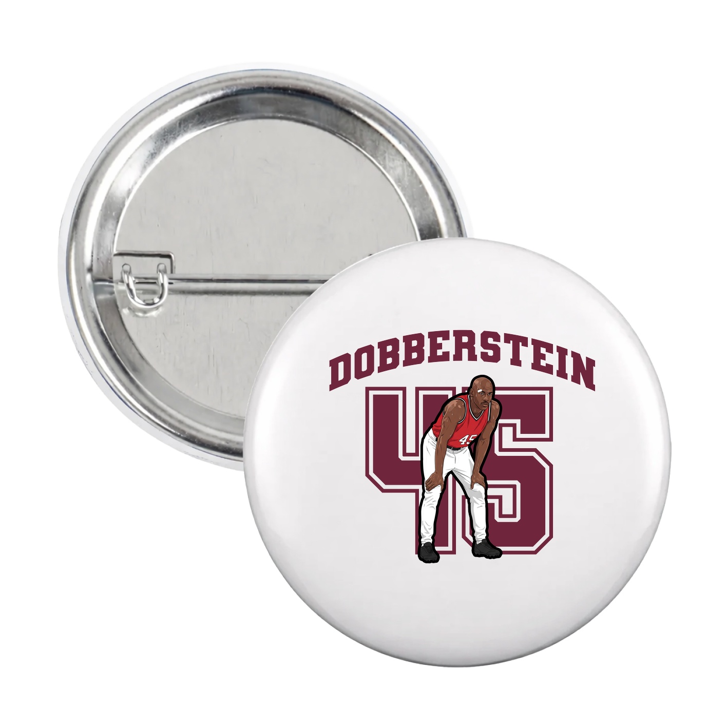 Game Day Button — Number in White