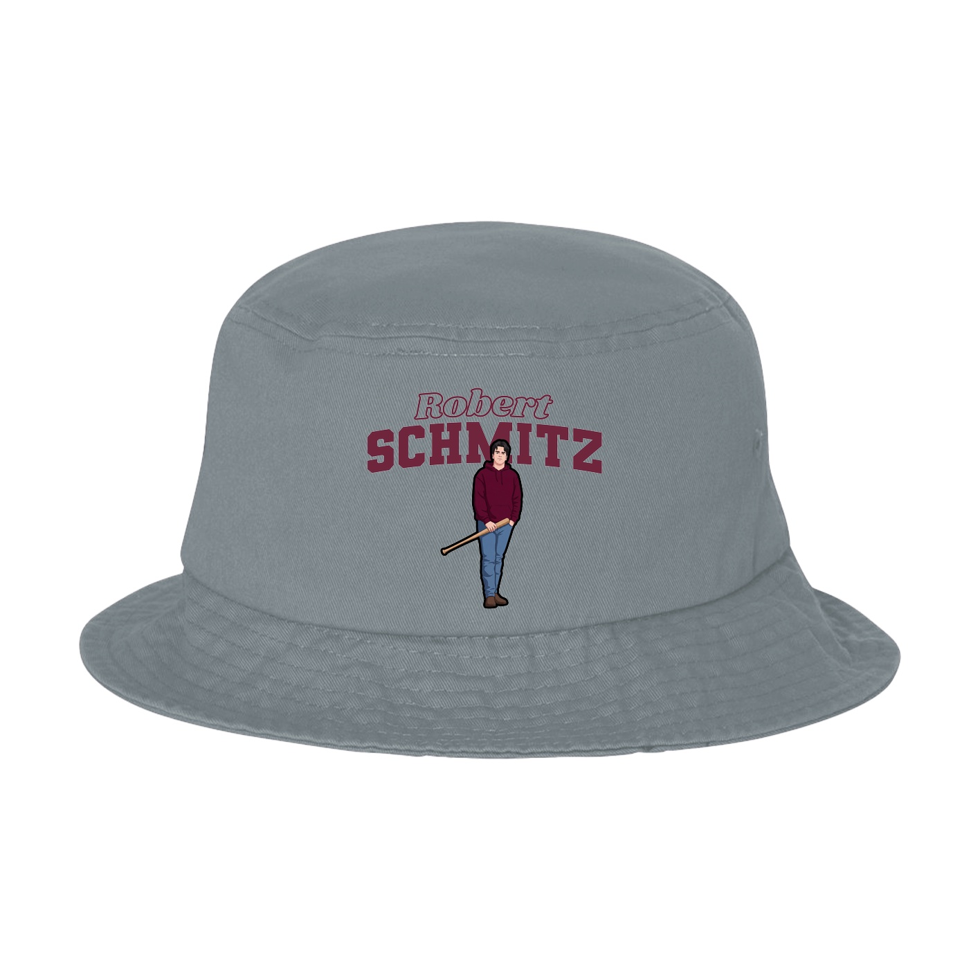 Bucket Cap — Name Arch in Grey