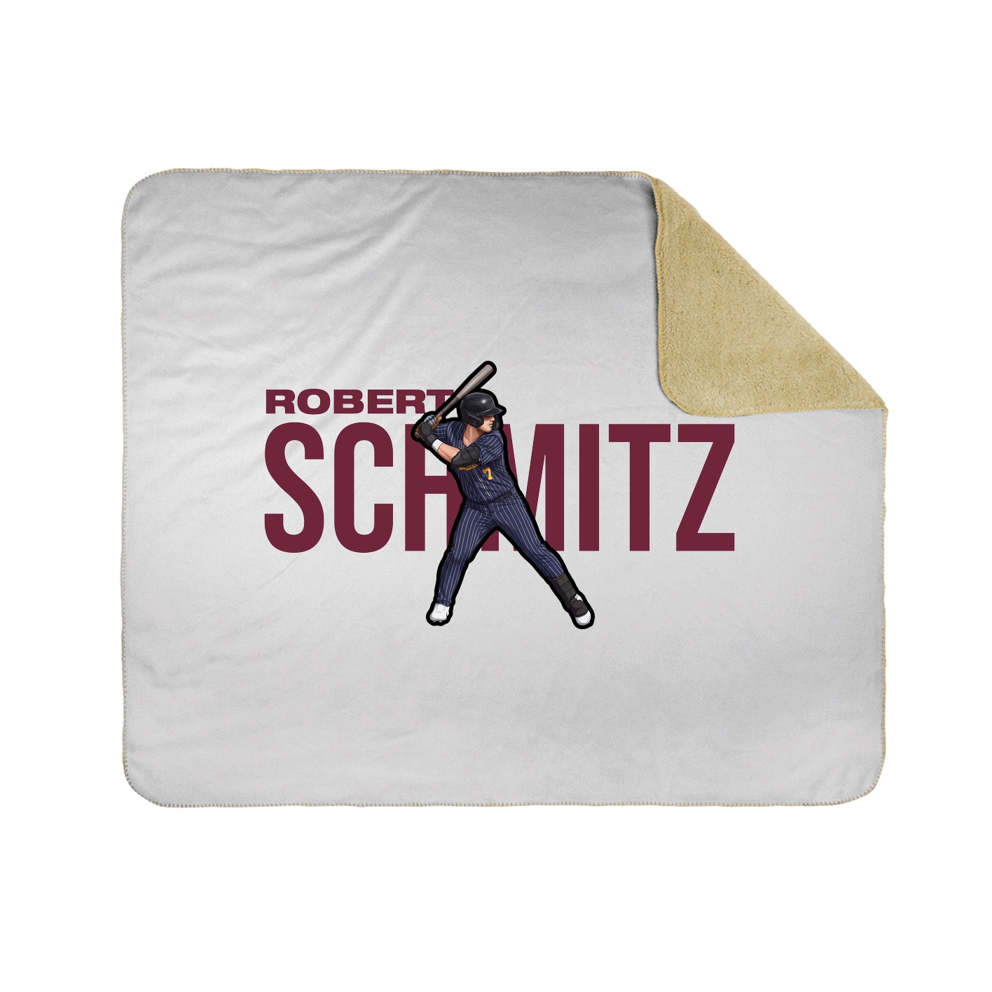Throw Blanket — Player Name in White