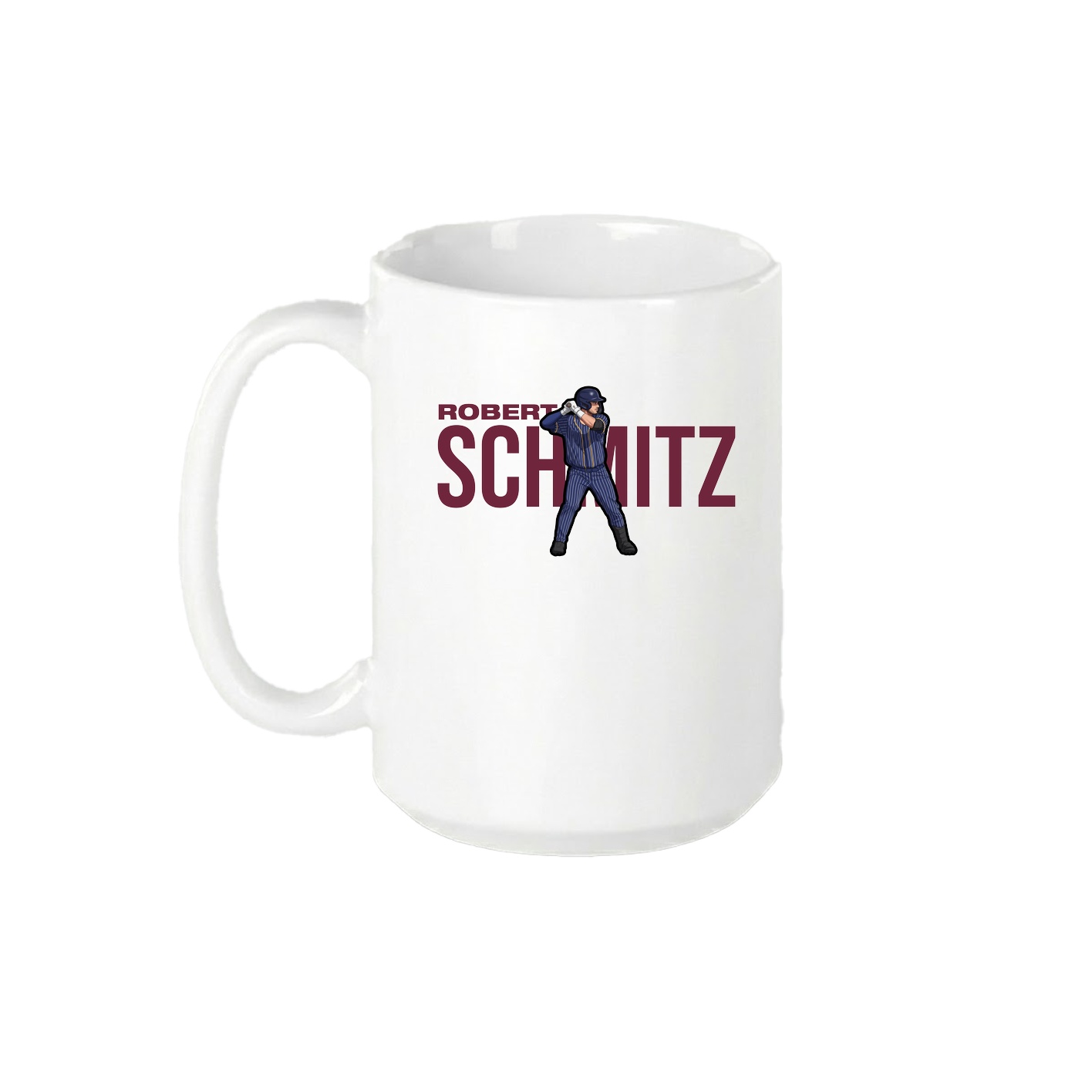 15oz Coffee Mug — Player Name in White