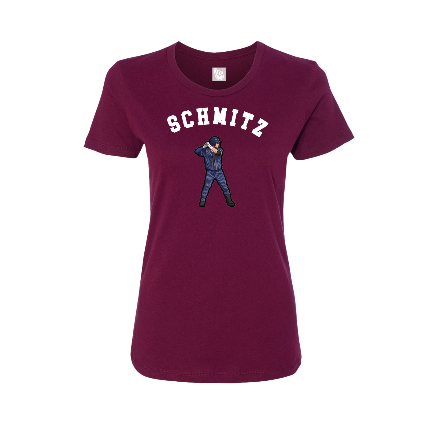 Fitted Women's Tee — Shirsey Arch in Maroon