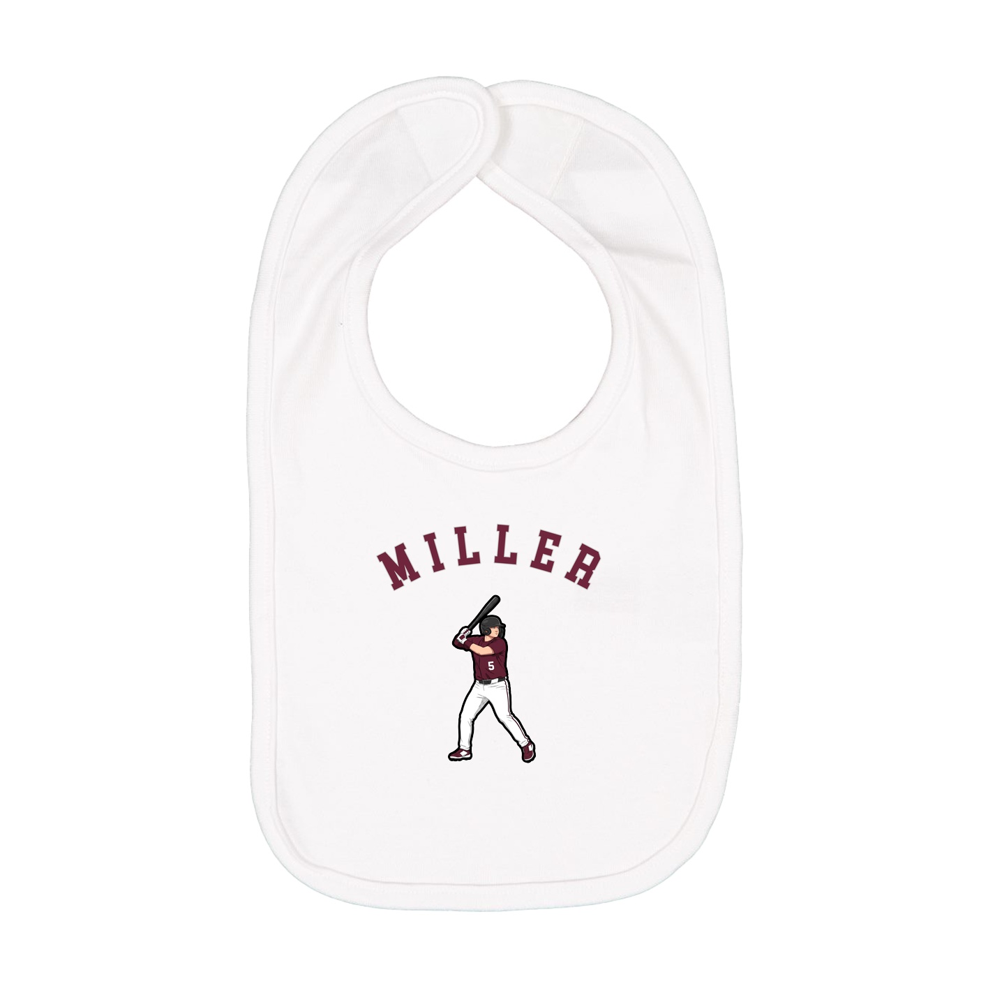 Infant Bib — Shirsey Arch in White