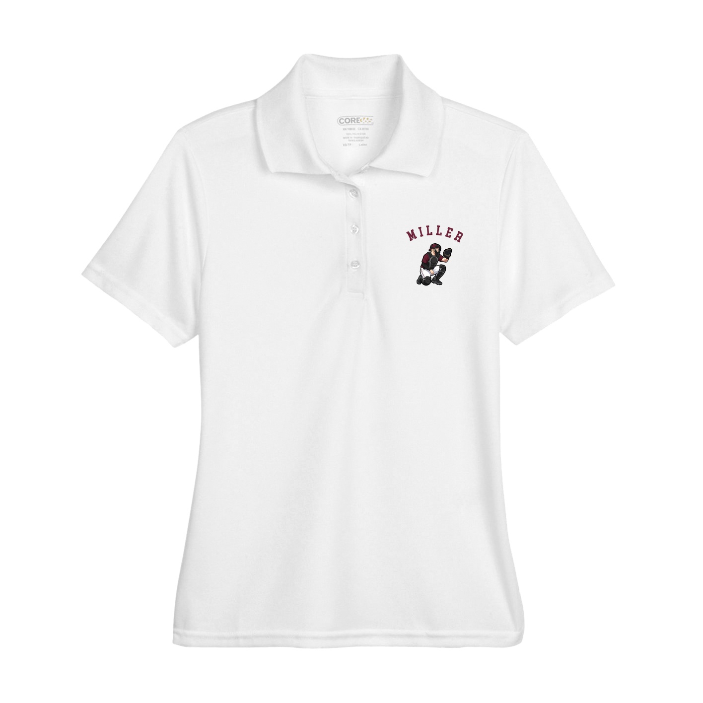 Womens Performance Polo — Shirsey Arch in White