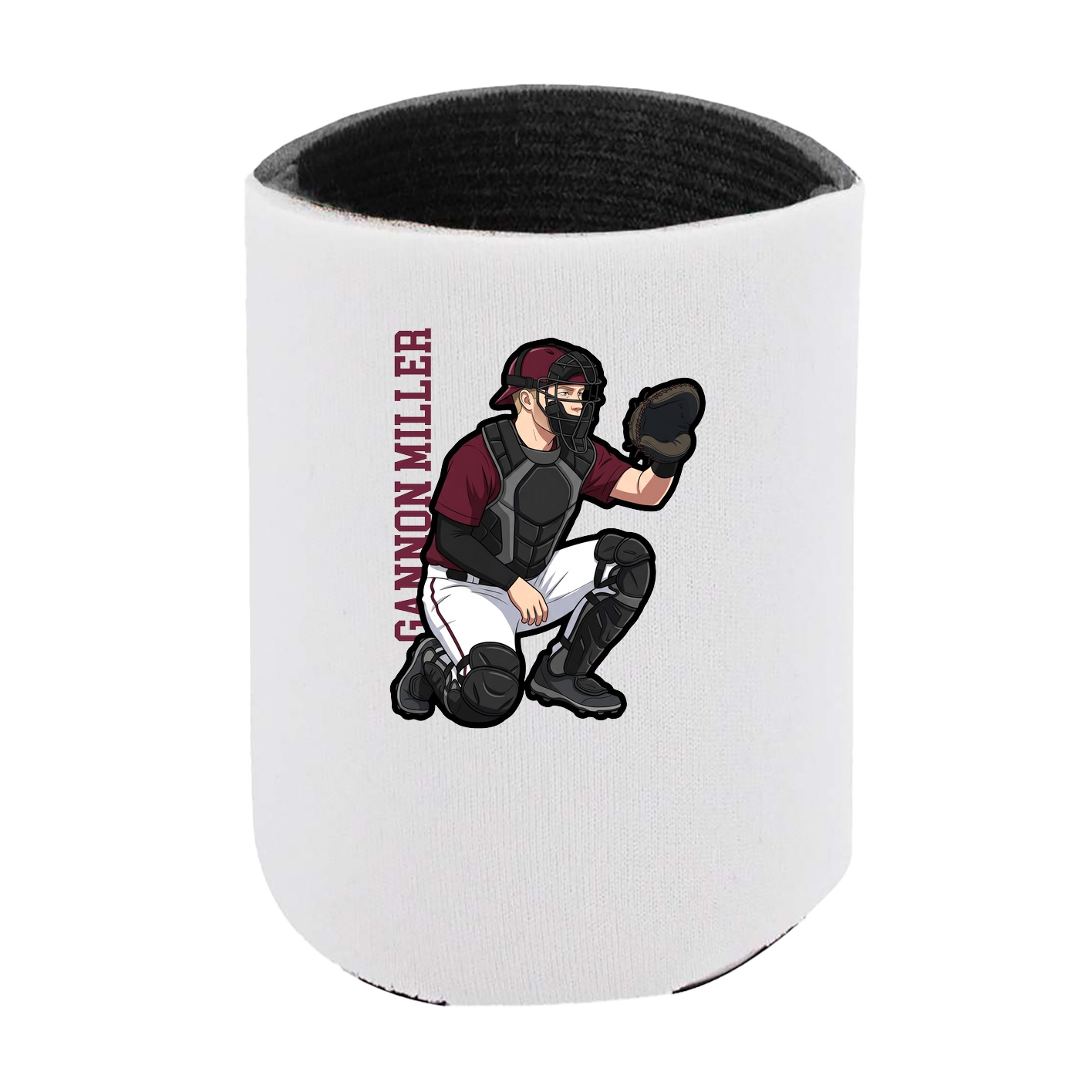 Can Holder — Name Vertical in White