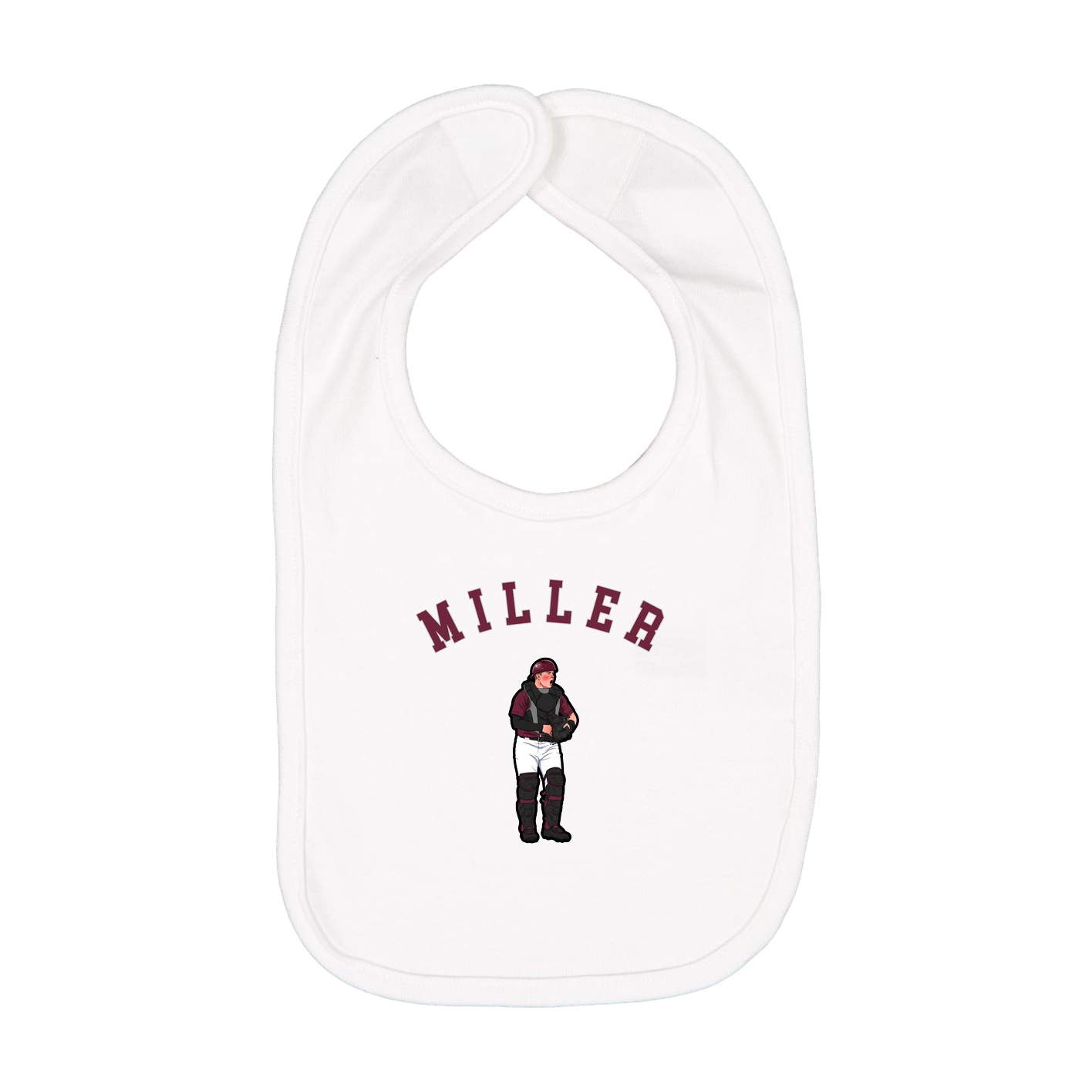 Infant Bib — Shirsey Arch in White