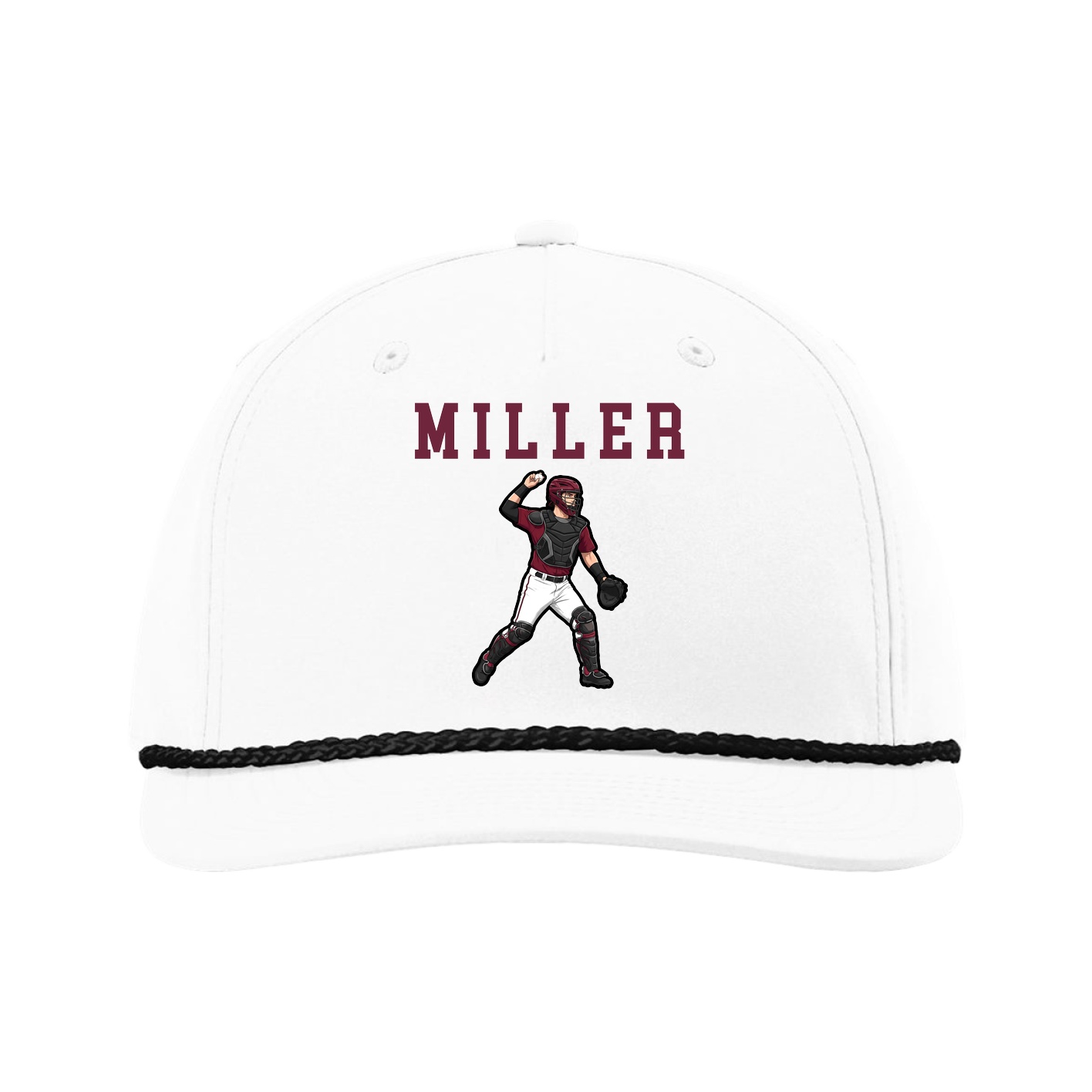 Five-Panel Classic Rope Cap — Shirsey in White