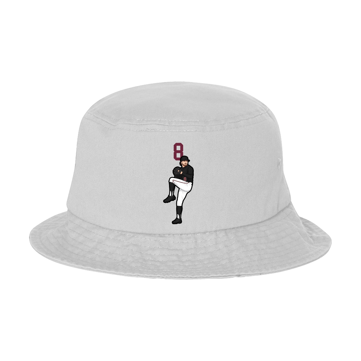 Bucket Cap — Number Top in White