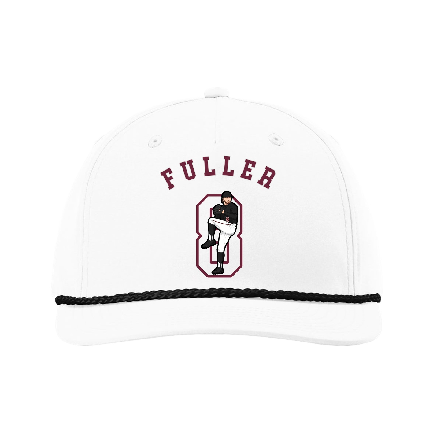 Five-Panel Classic Rope Cap — Shirsey Arch in White