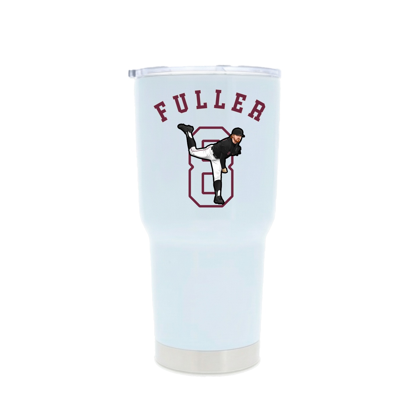 30oz Stainless Steel Tumbler — Shirsey Arch in White