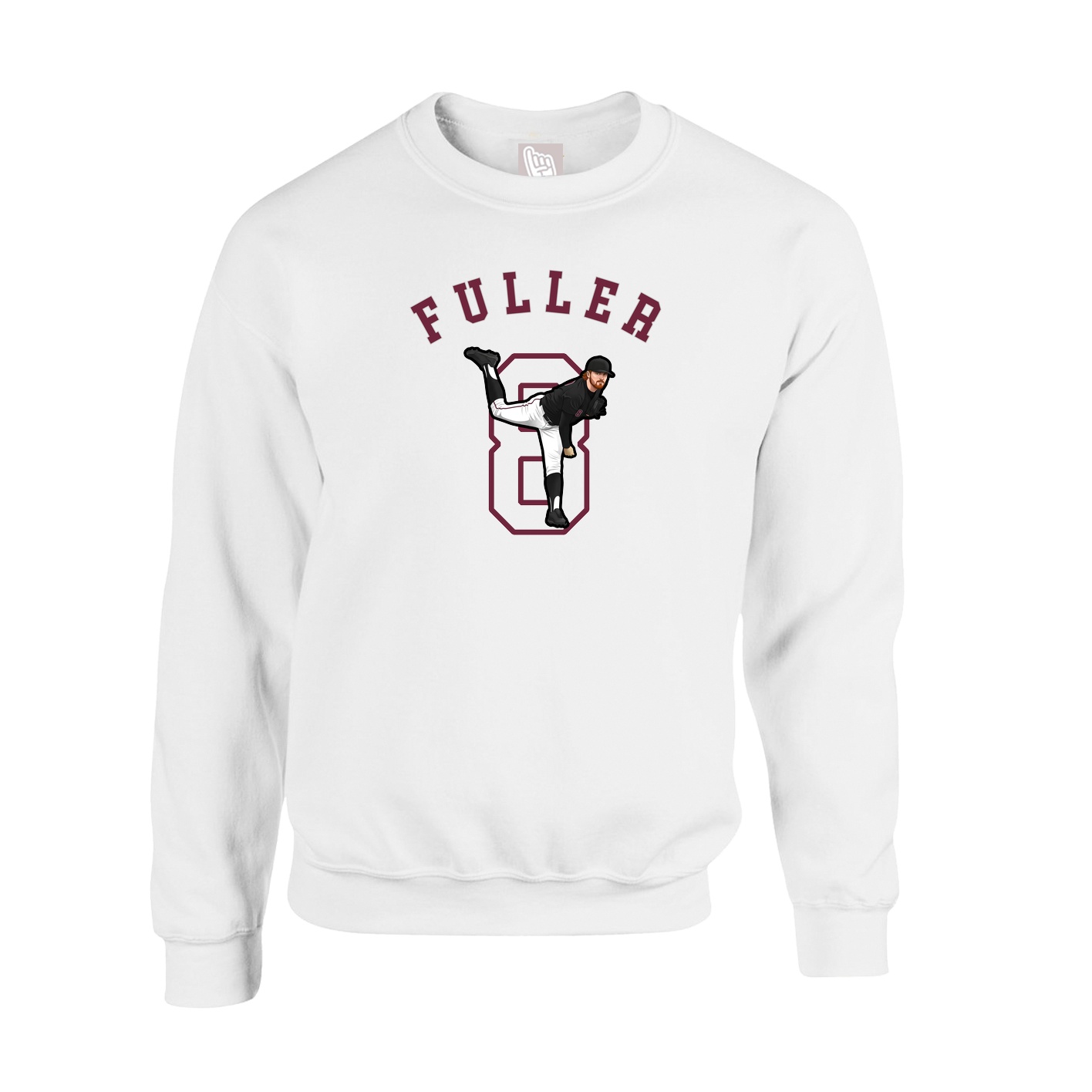 Fleece Crew — Shirsey Arch in White