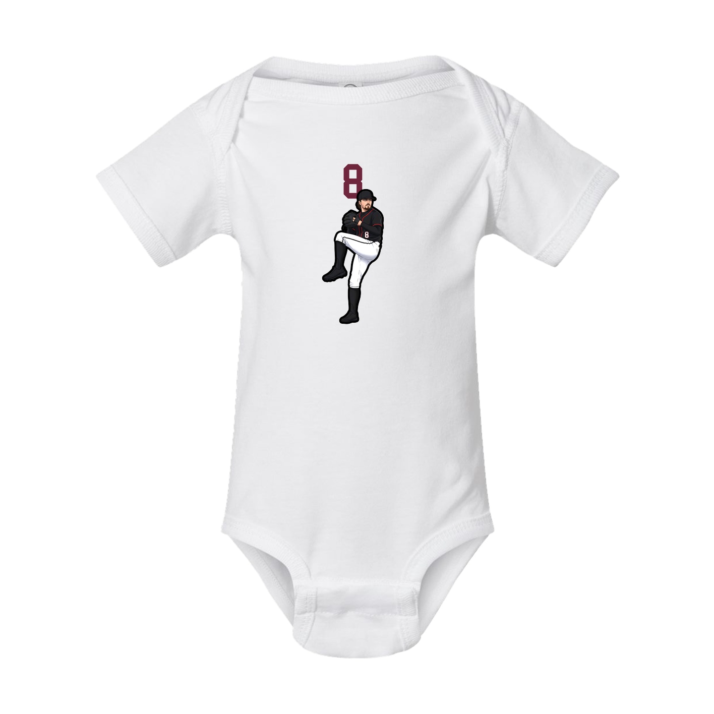 Baby Onesie — Number Top in White