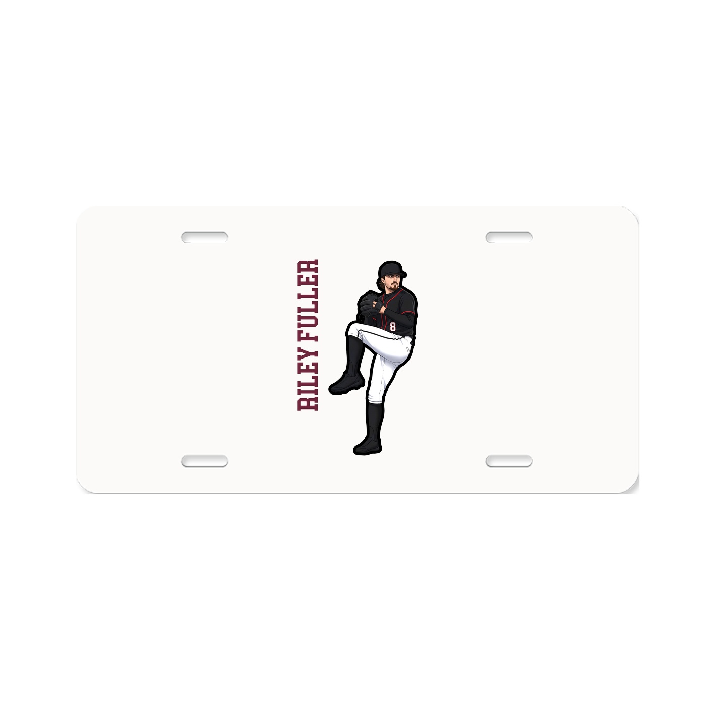 License Plate — Name Vertical in Classic