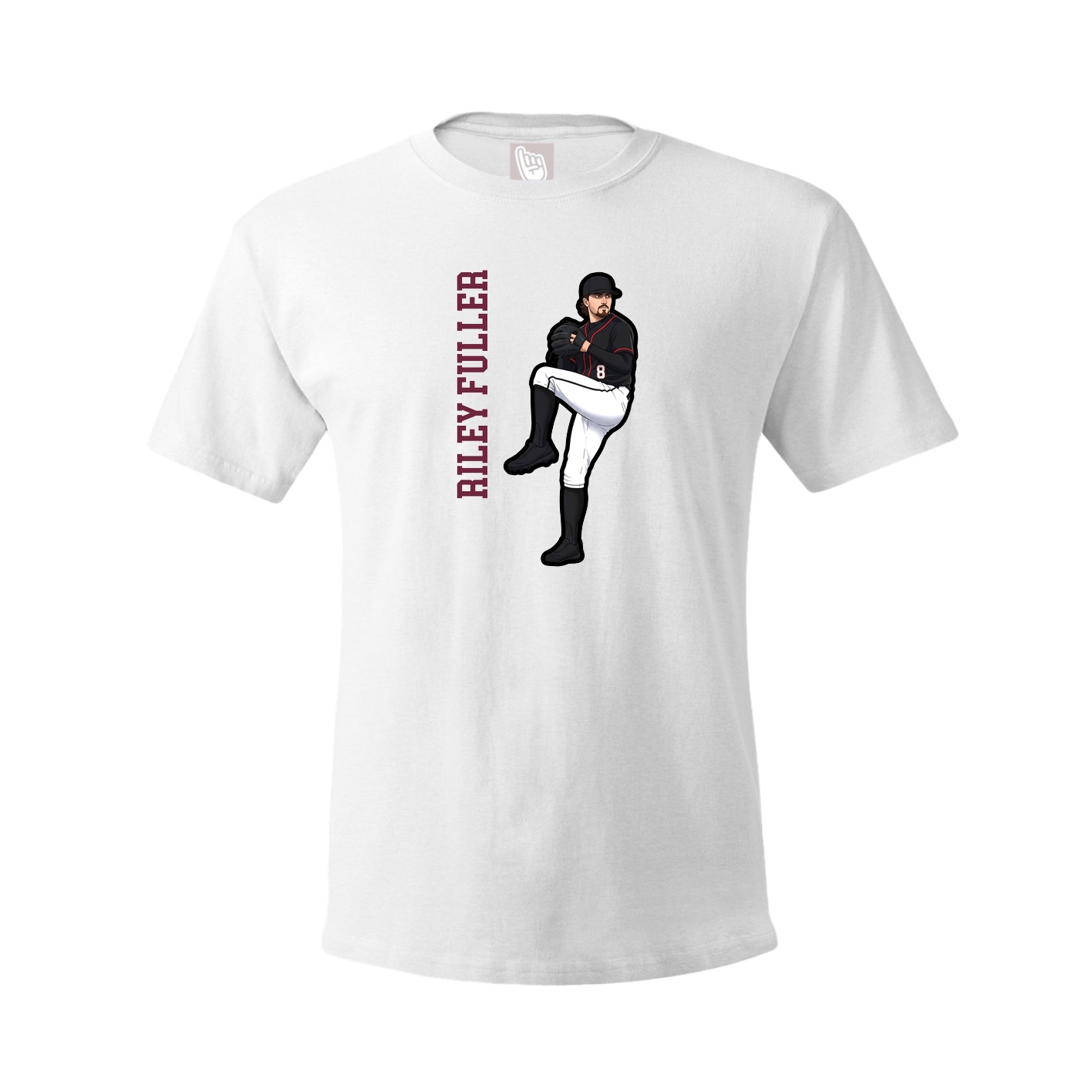 Tee — Name Vertical in White