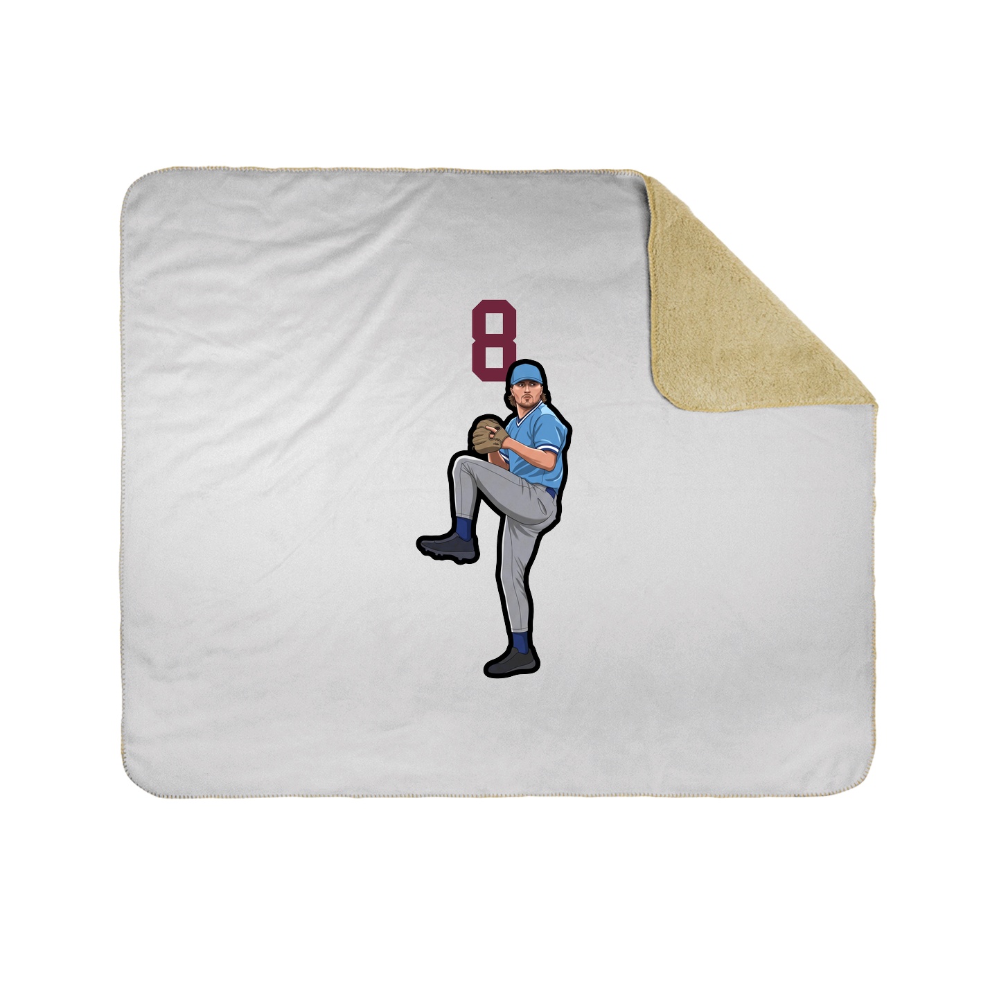 Throw Blanket — Number Top in White