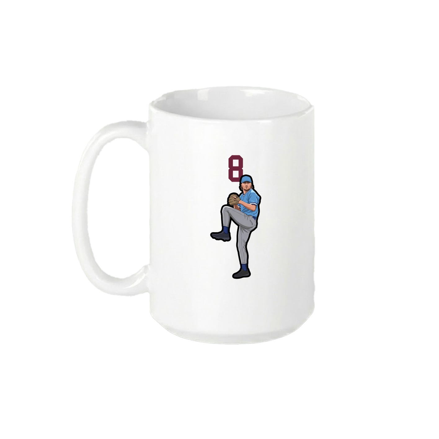 15oz Coffee Mug — Number Top in White
