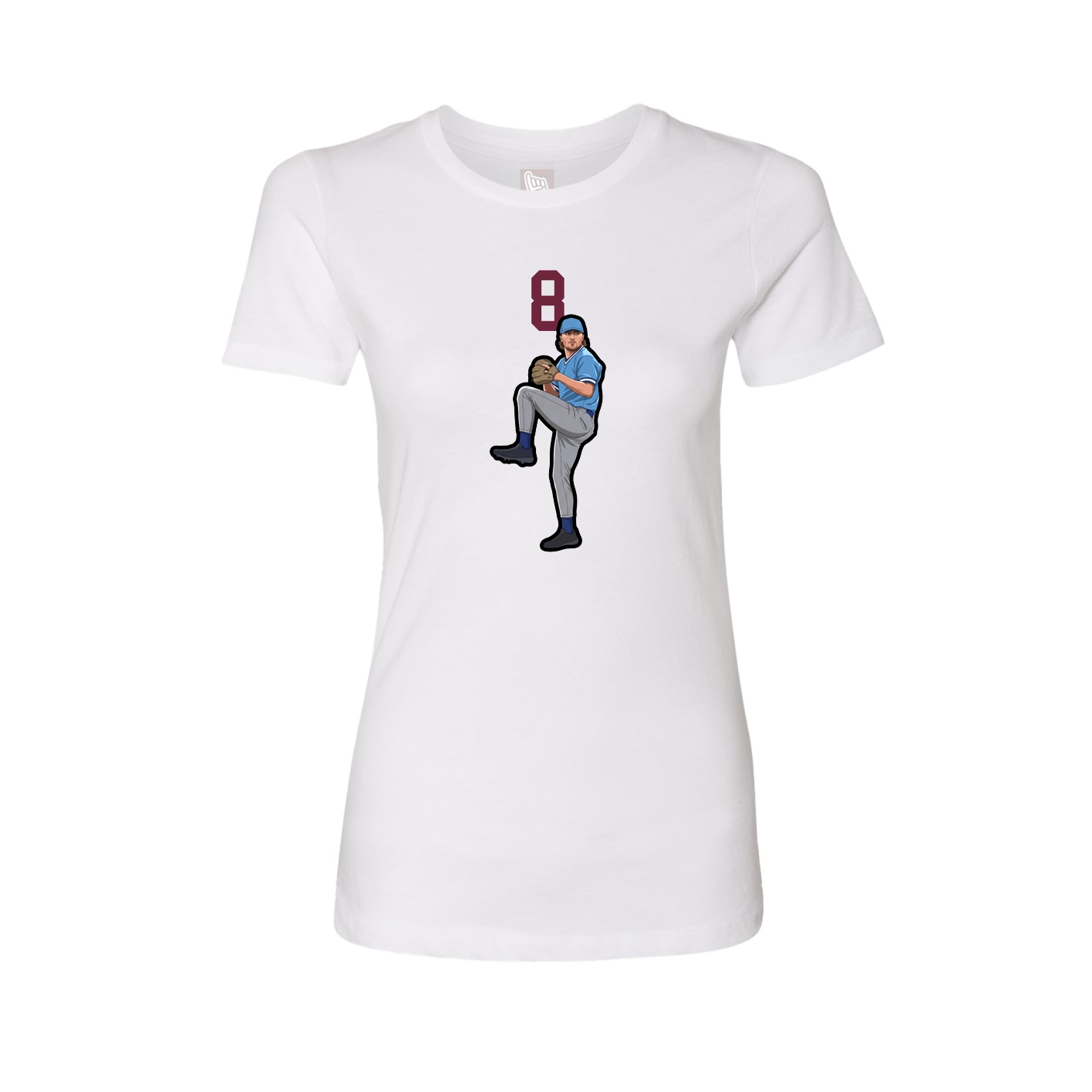 Womens Tee — Number Top in White