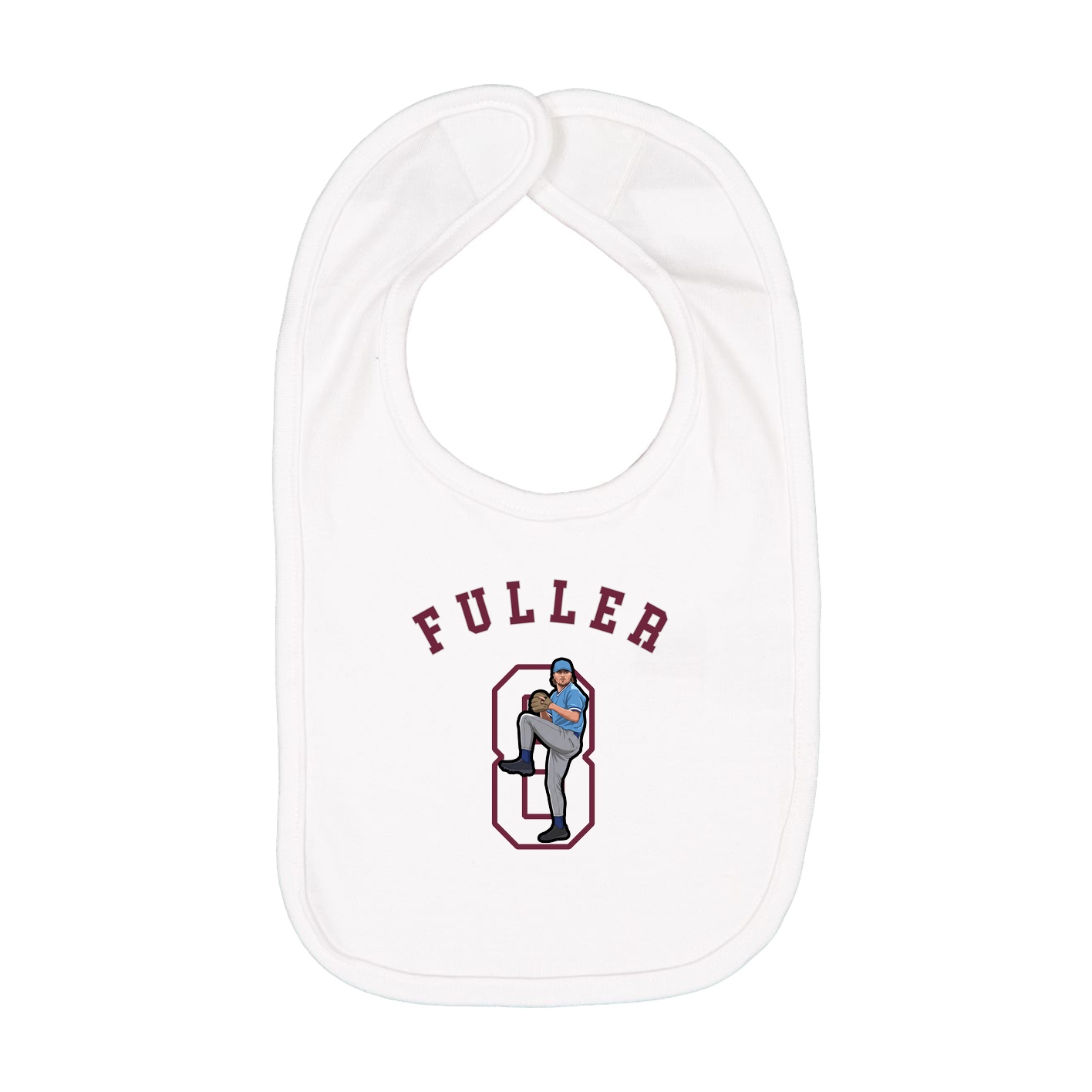 Infant Bib — Shirsey Arch in White