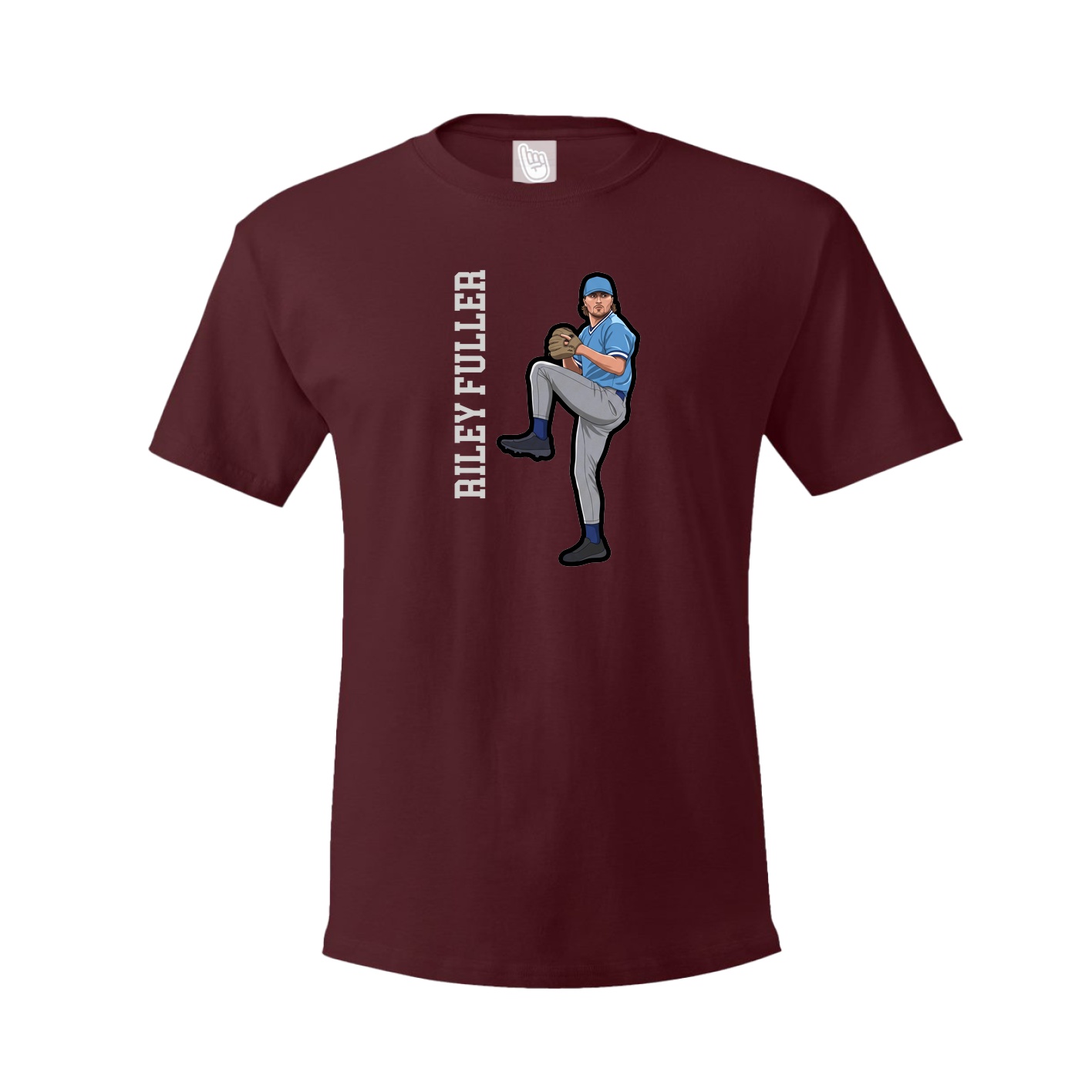 Tee — Name Vertical in Maroon