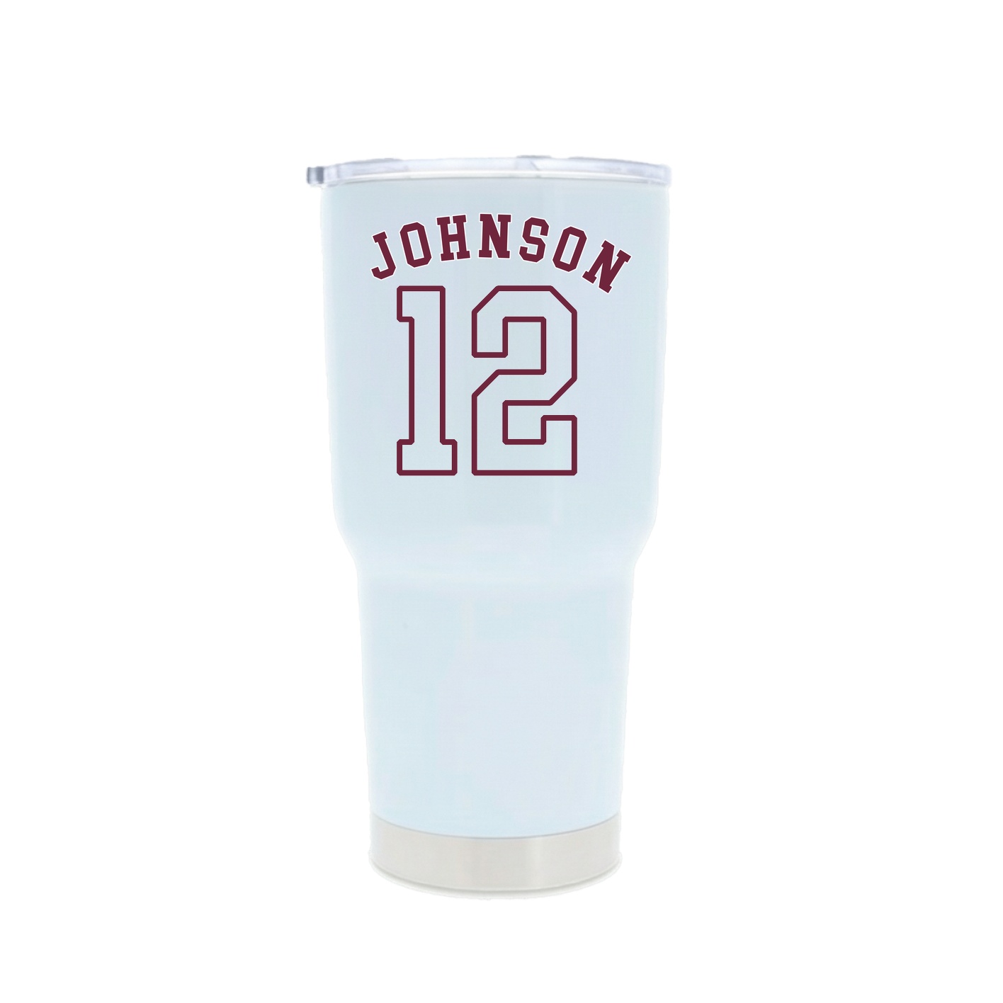 30oz Stainless Steel Tumbler — Shirsey Arch in White