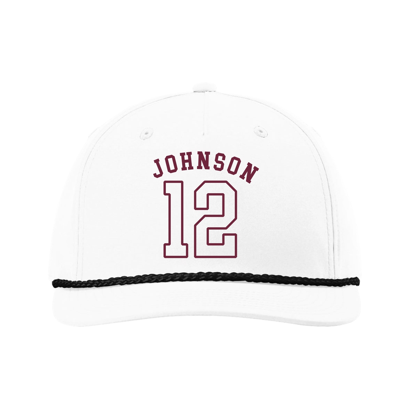 Five-Panel Classic Rope Cap — Shirsey Arch in White