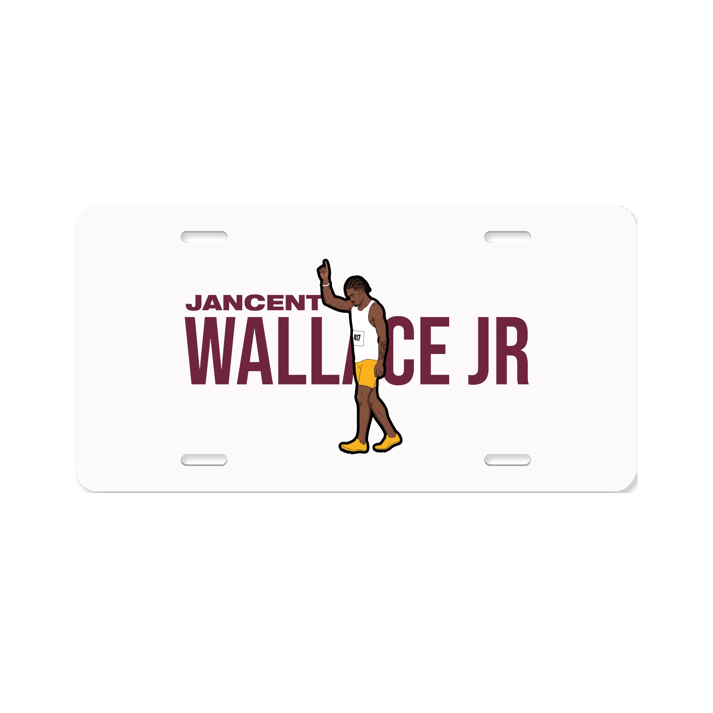 License Plate — Player Name in Classic