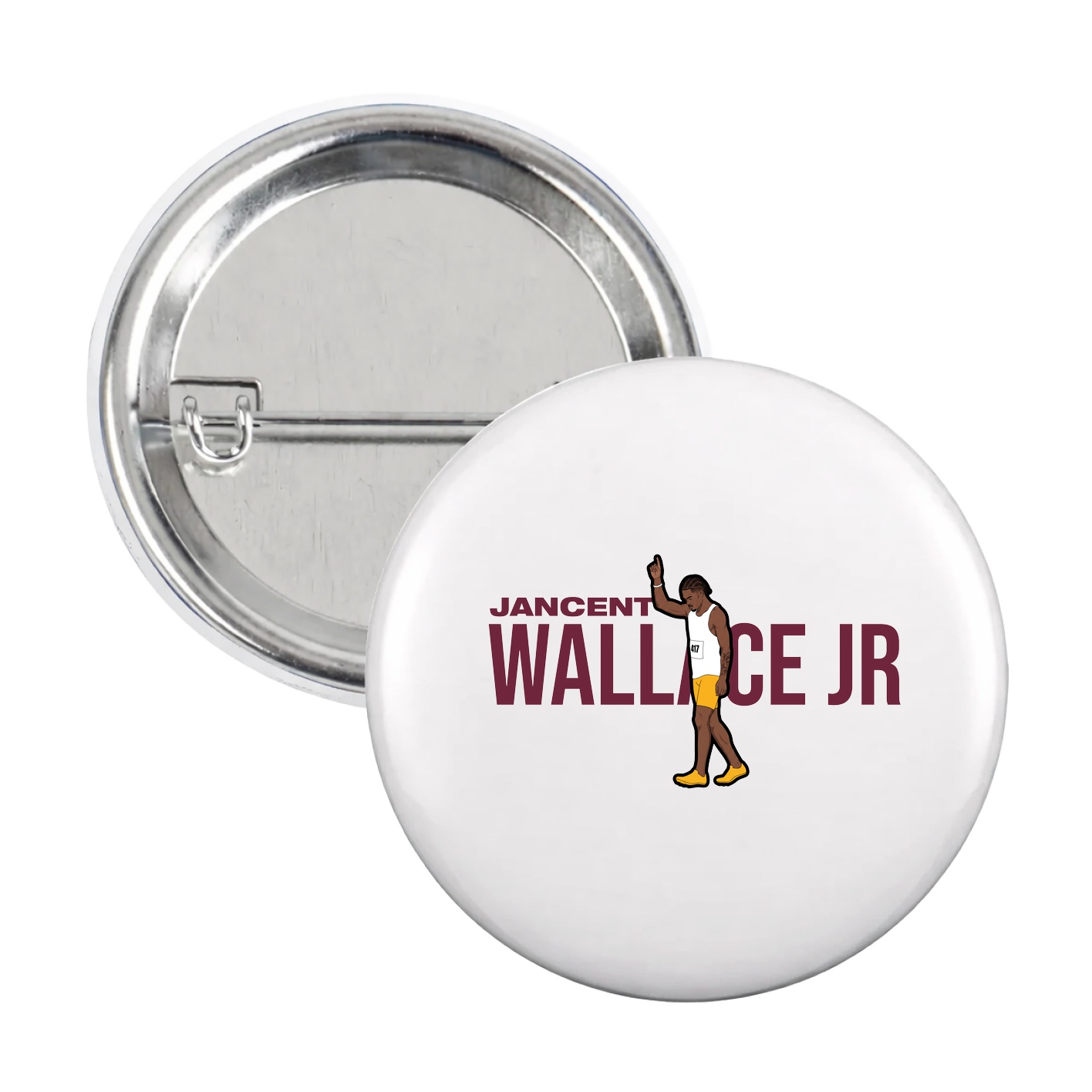 Game Day Button — Player Name in White