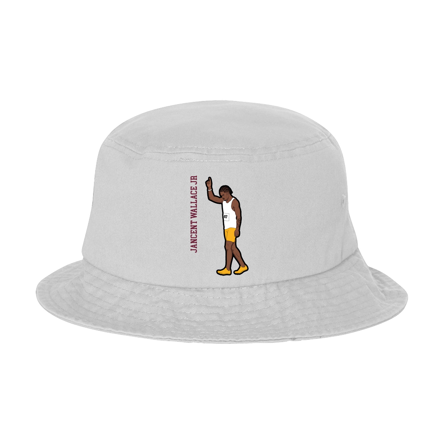 Bucket Cap — Name Vertical in White