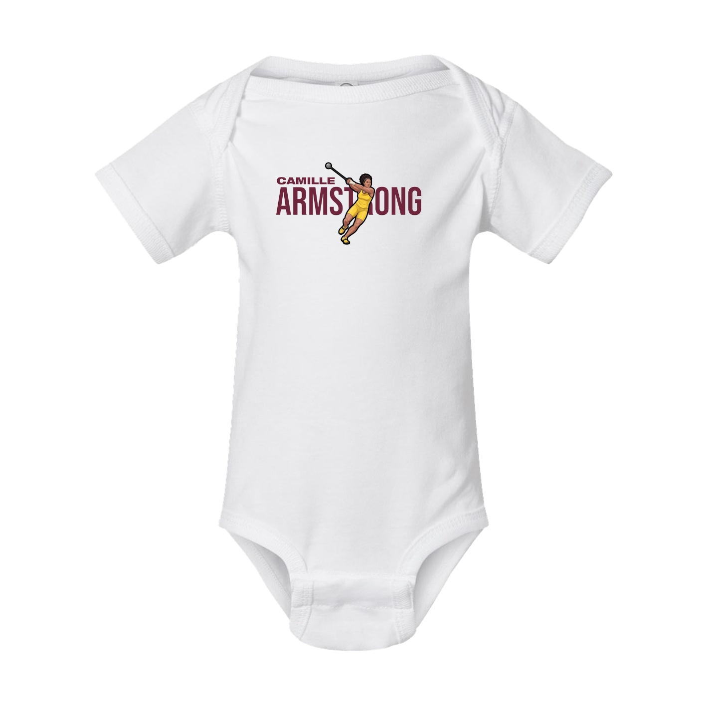 Baby Onesie — Player Name in White