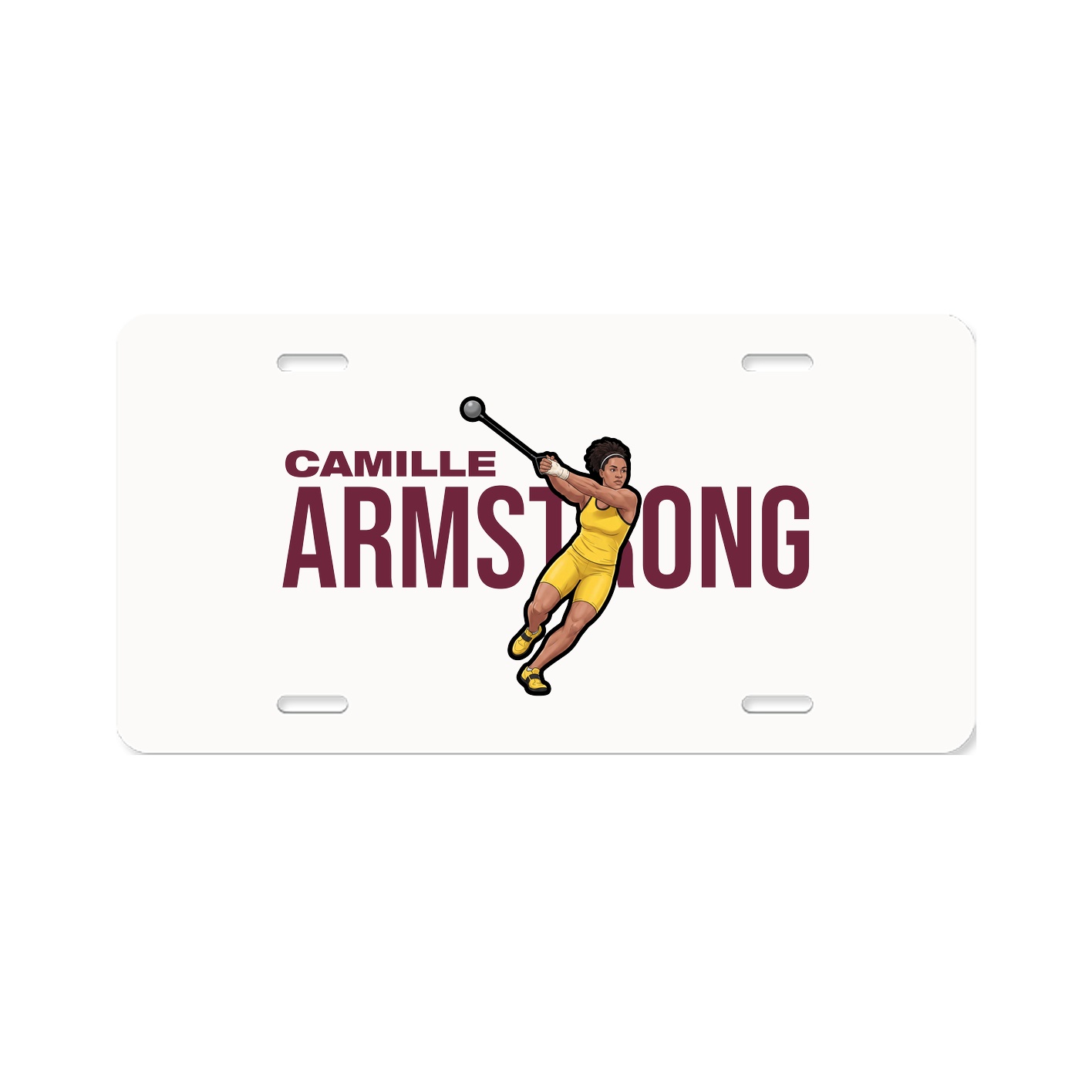 License Plate — Player Name in Classic