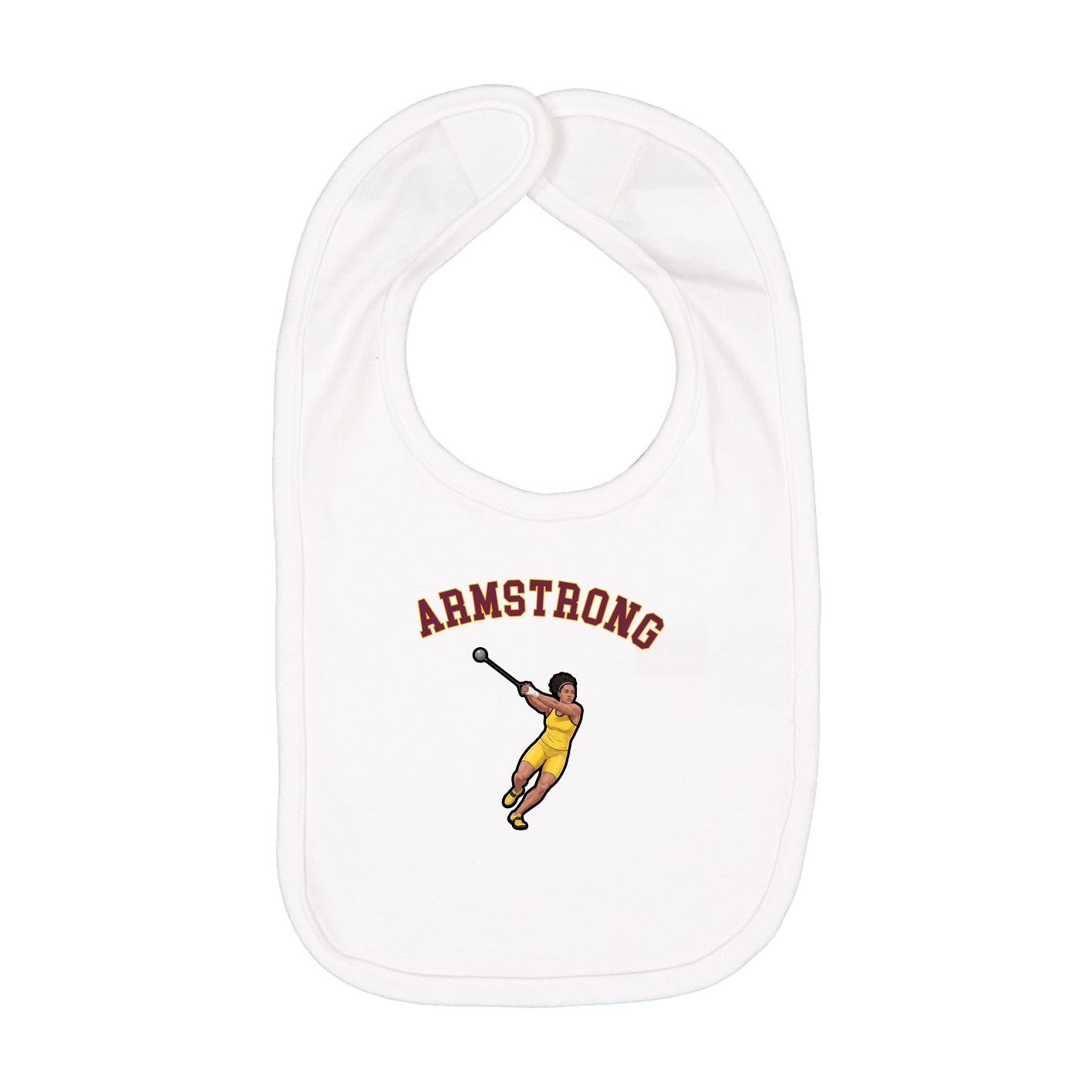 Infant Bib — Shirsey Arch in White