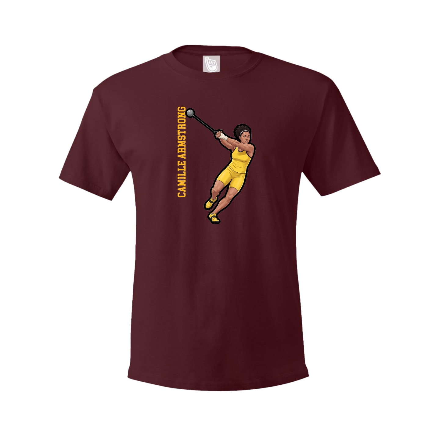 Tee — Name Vertical in Maroon