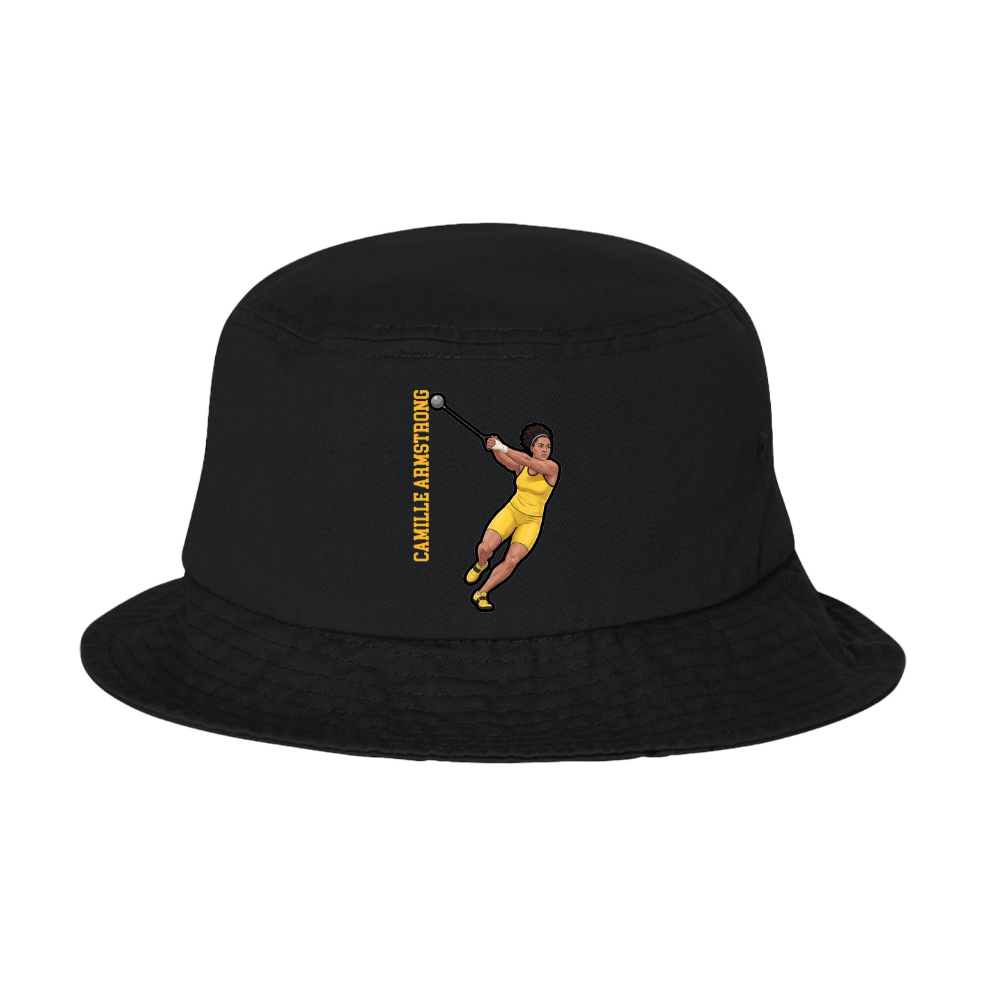 Bucket Cap — Name Vertical in Black