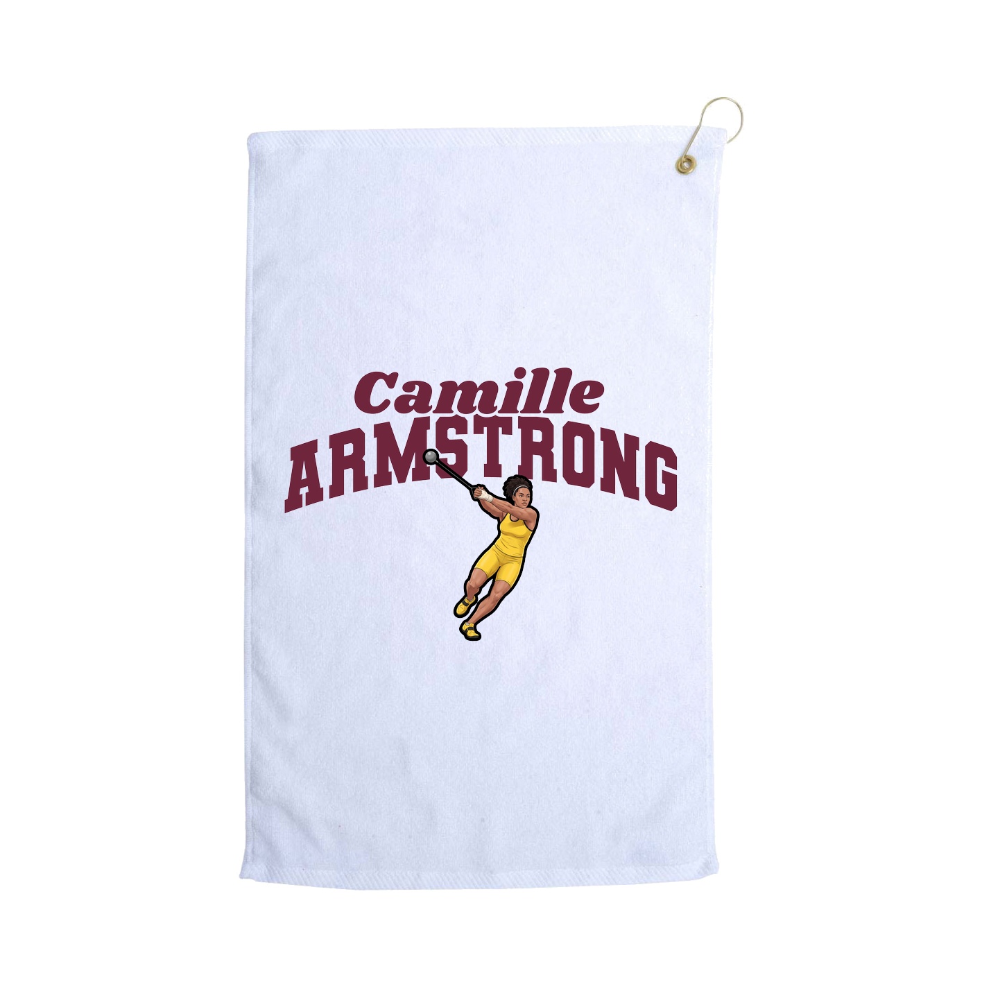 Golf Towel — Signature Arch in White