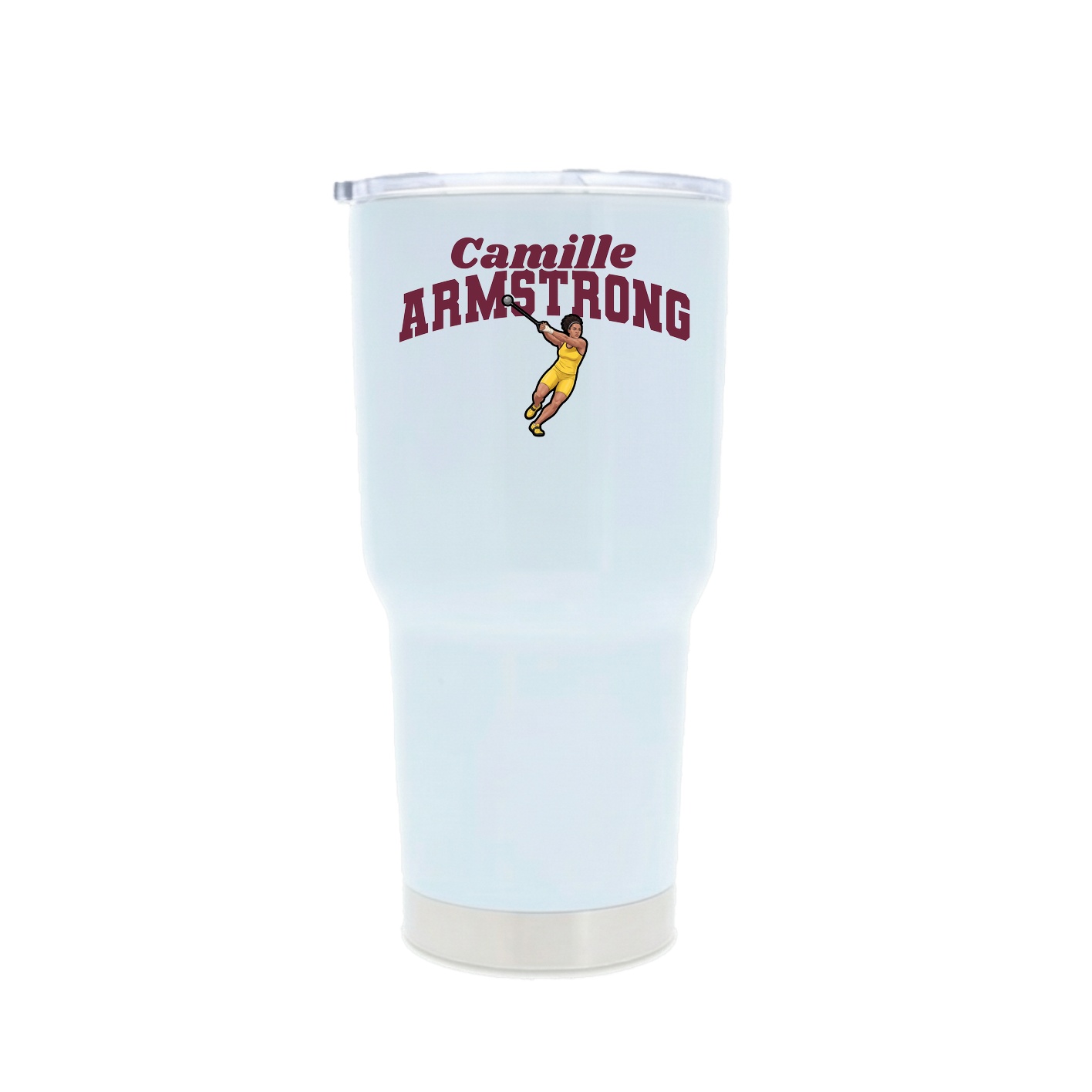 30oz Stainless Steel Tumbler — Signature Arch in White