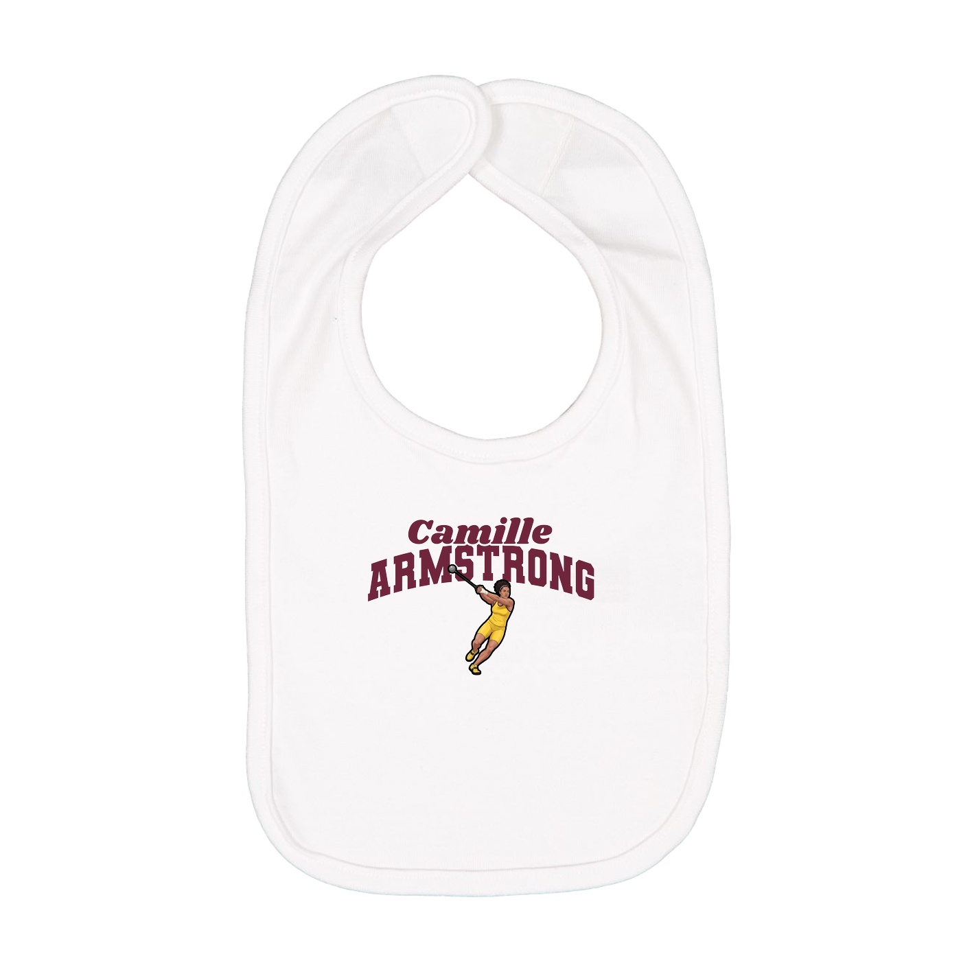 Infant Bib — Signature Arch in White