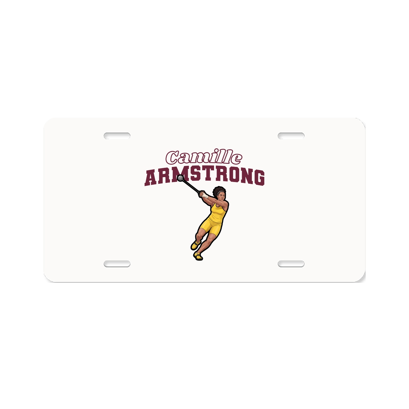 License Plate — Name Arch in Classic