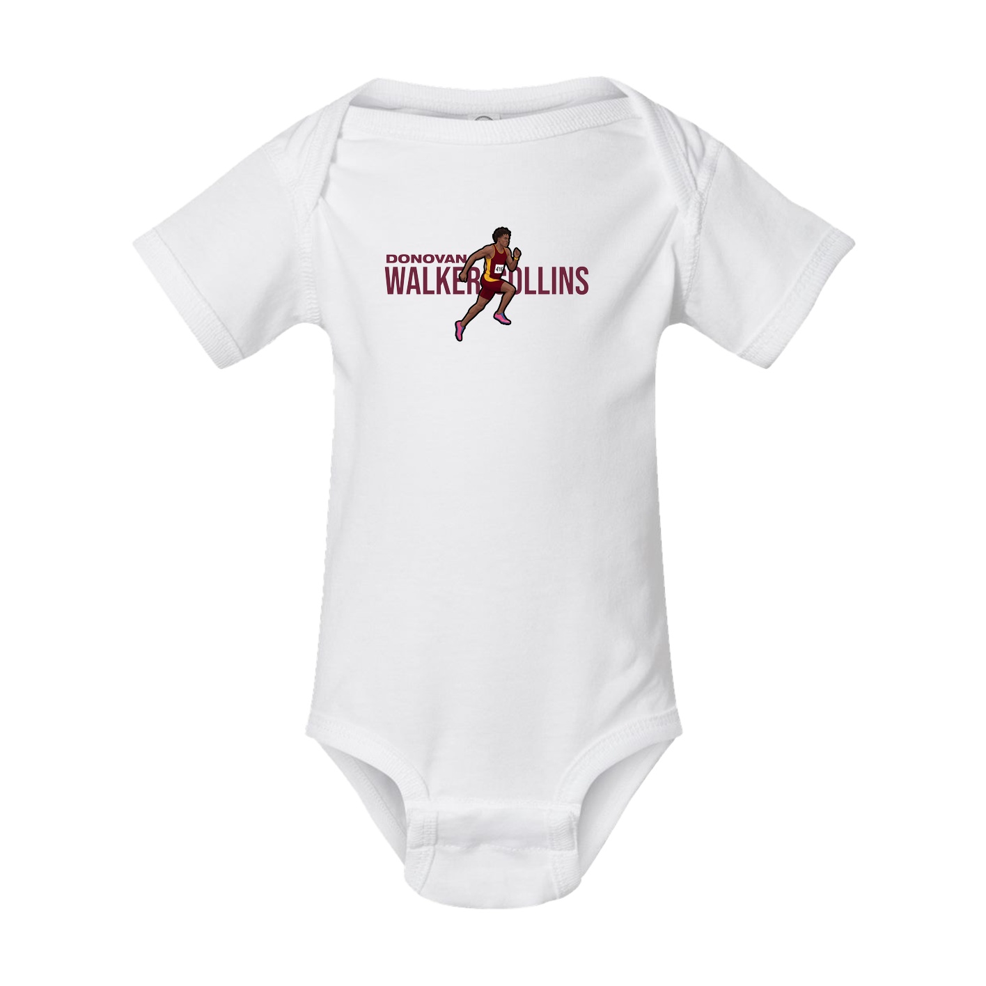Baby Onesie — Player Name in White