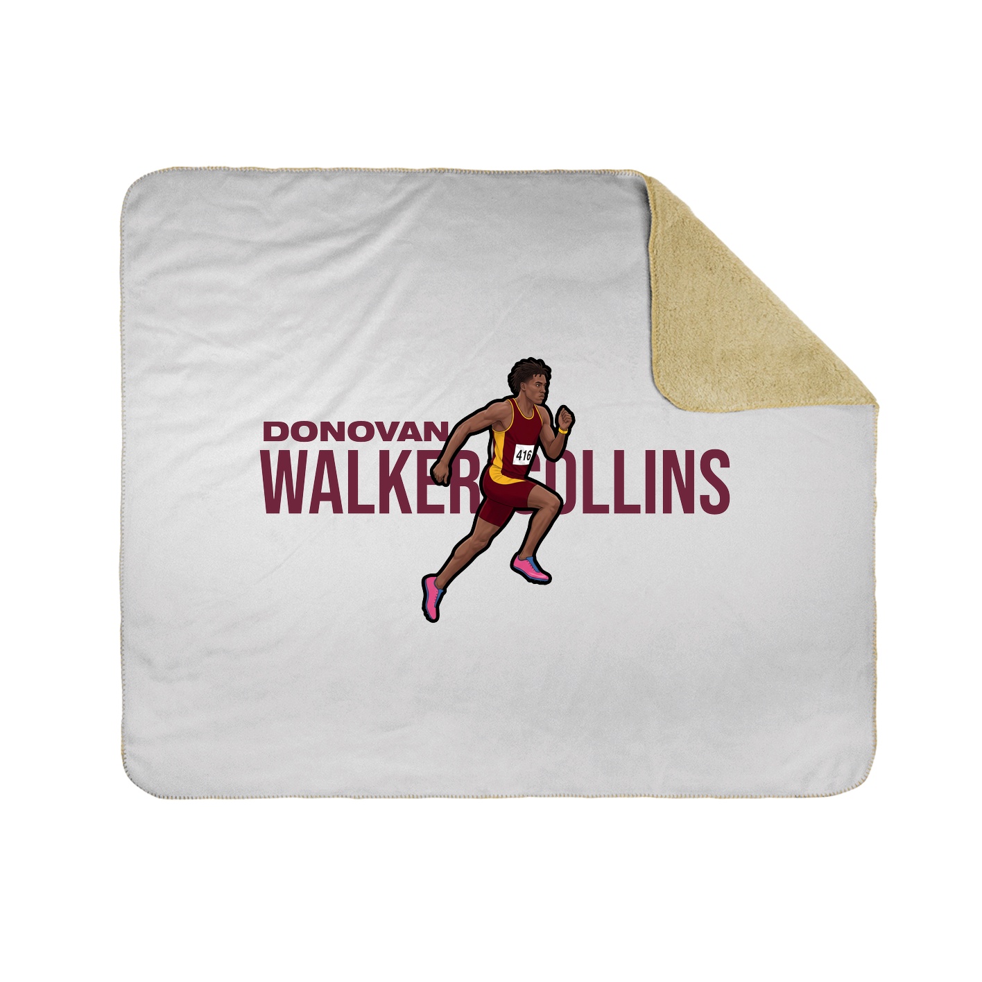 Throw Blanket — Player Name in White