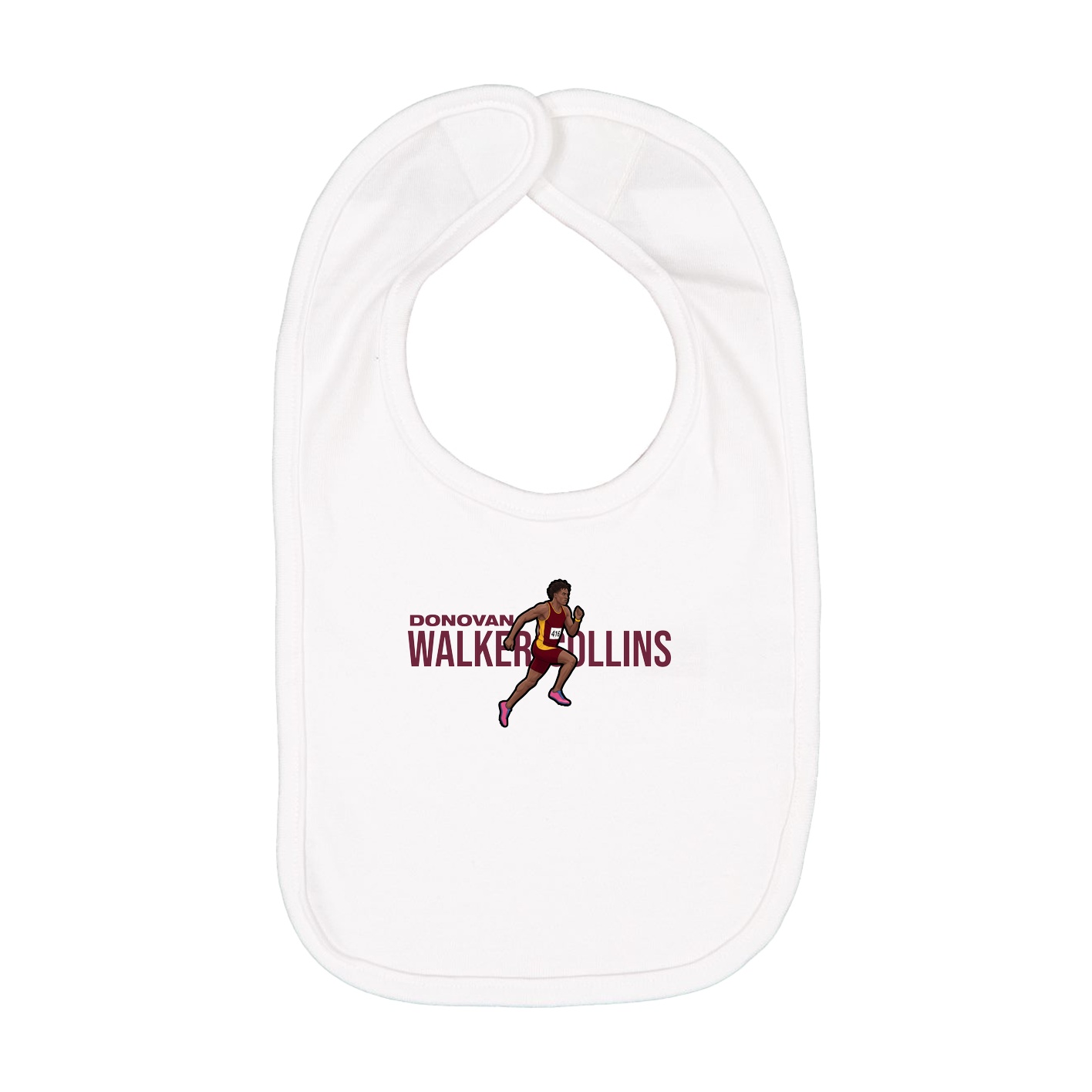 Infant Bib — Player Name in White