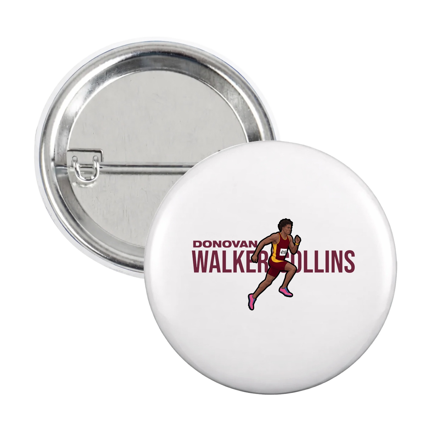 Game Day Button — Player Name in White
