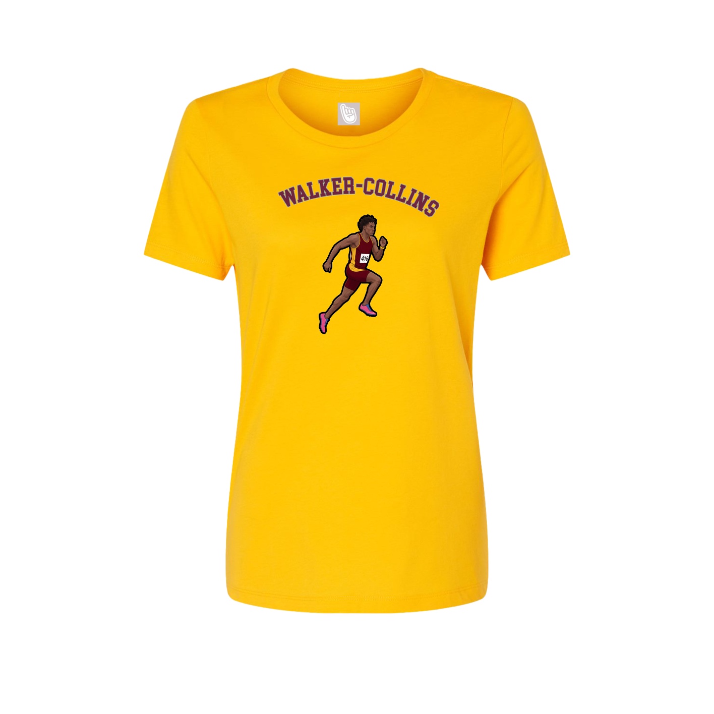 Fitted Women's Tee — Shirsey Arch in Gold