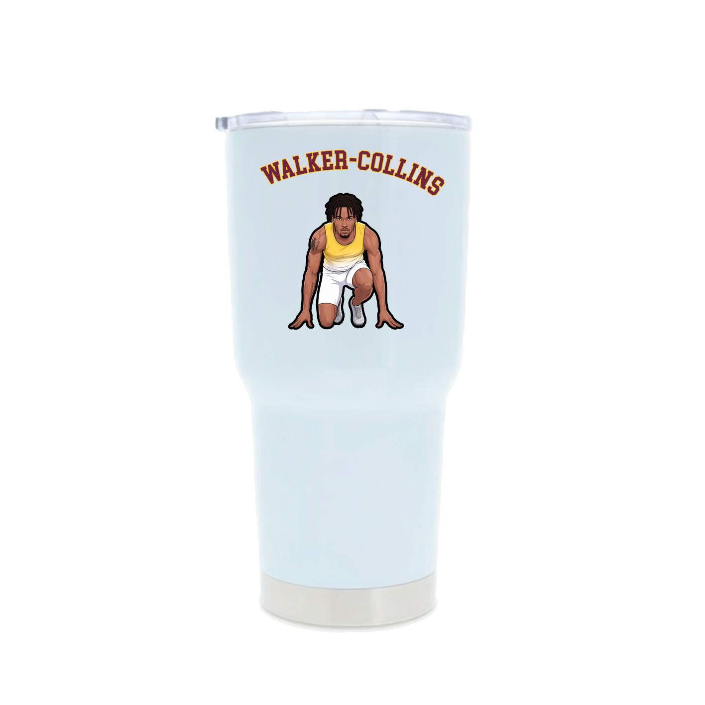 30oz Stainless Steel Tumbler — Shirsey Arch in White
